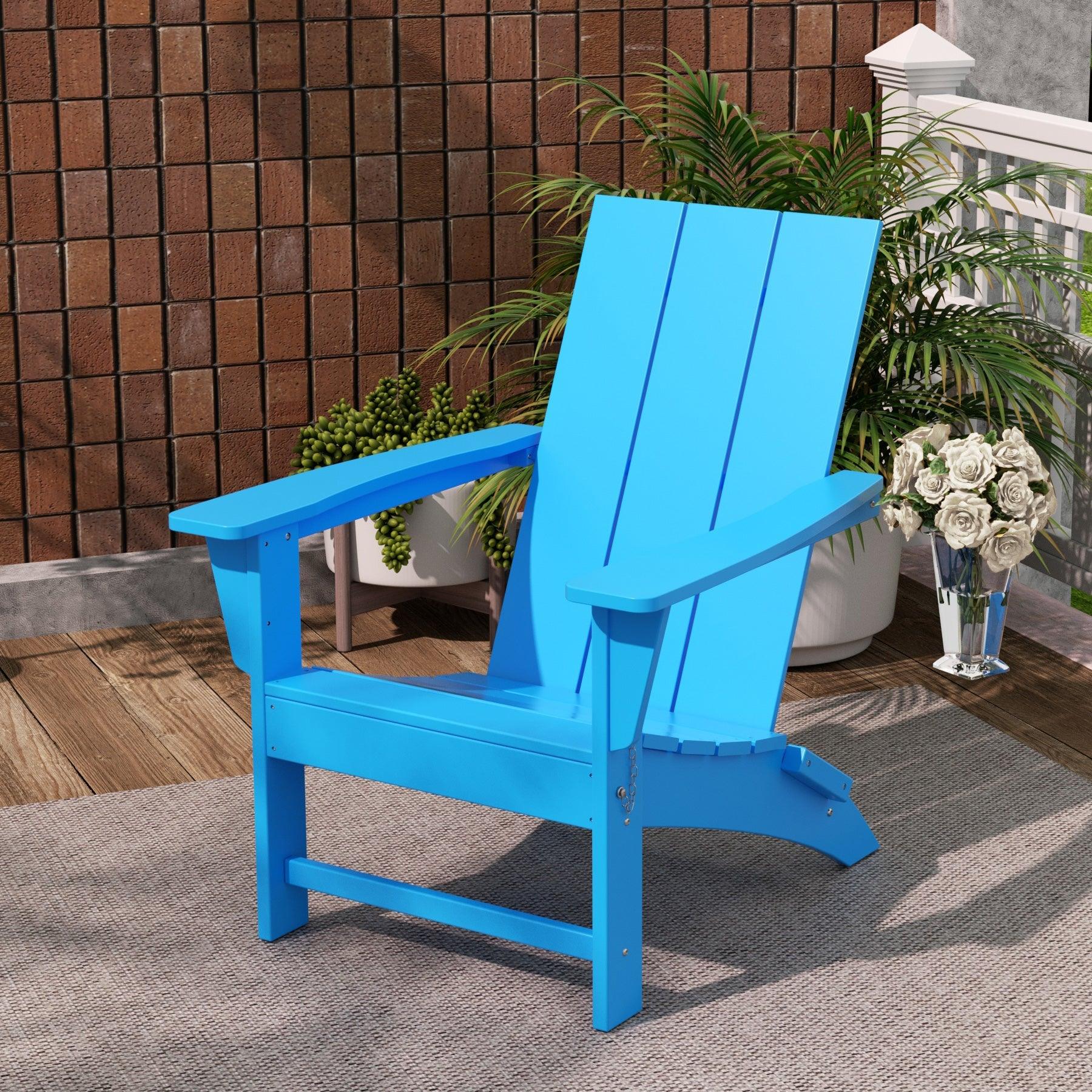 Palms Modern Folding Poly Adirondack Chair - Costaelm