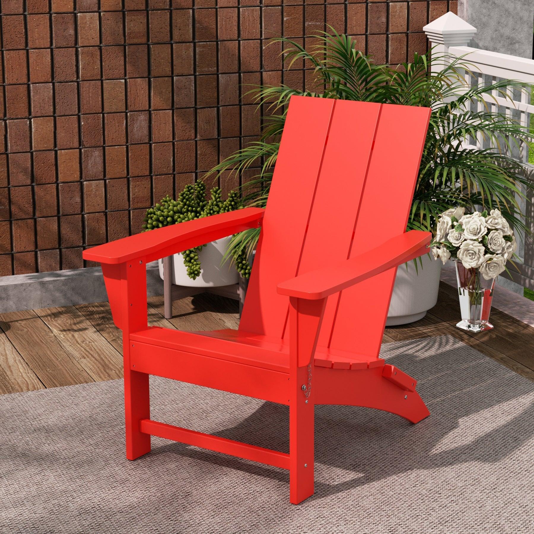 Palms Modern Folding Poly Adirondack Chair - Costaelm