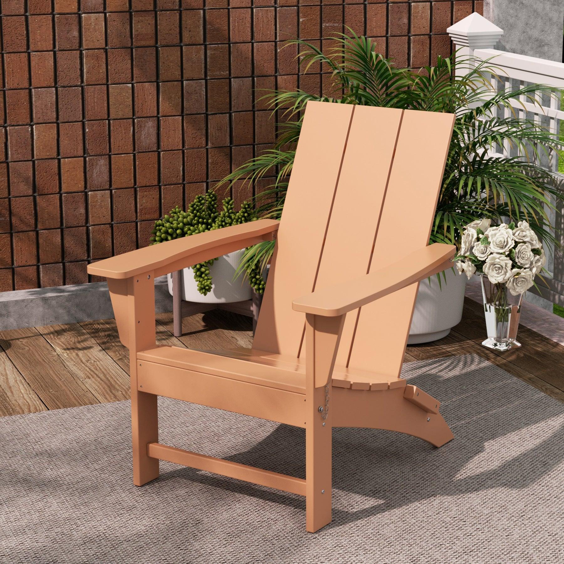 Palms Modern Folding Poly Adirondack Chair - Costaelm