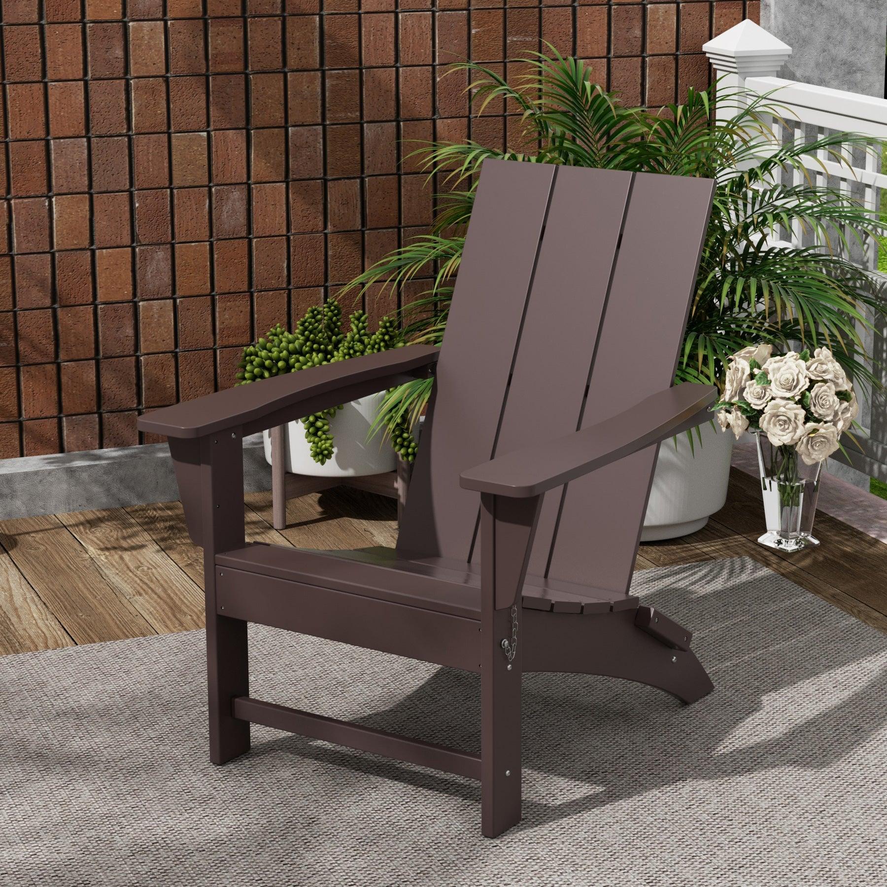 Palms Modern Folding Poly Adirondack Chair - Costaelm