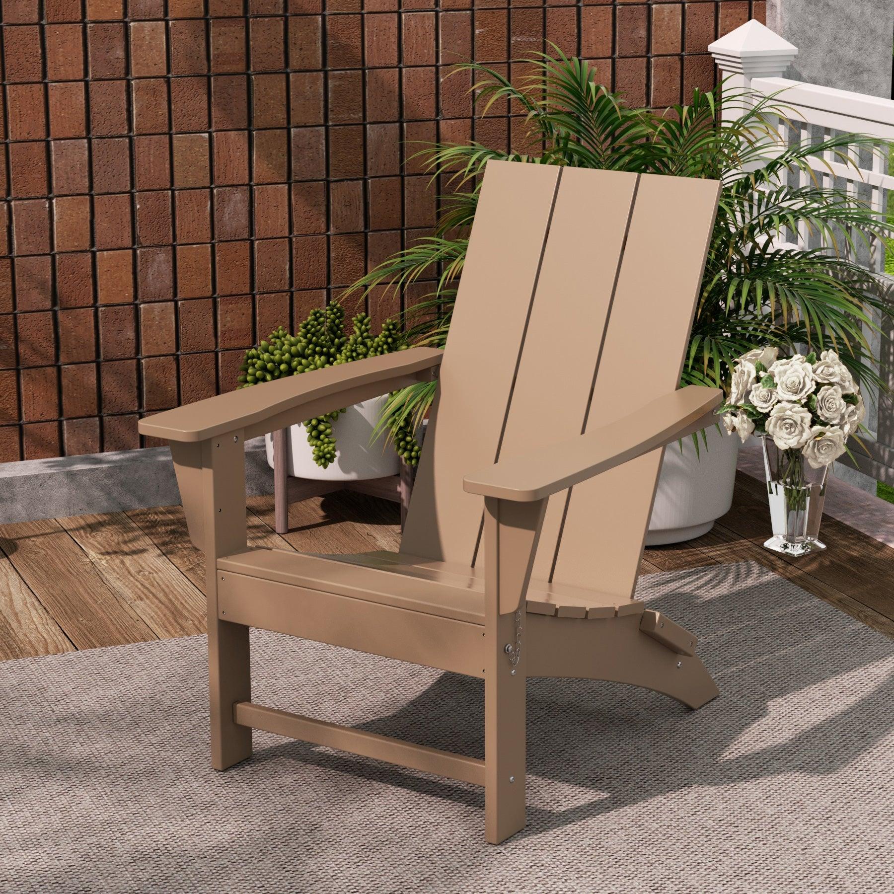 Palms Modern Folding Poly Adirondack Chair - Costaelm