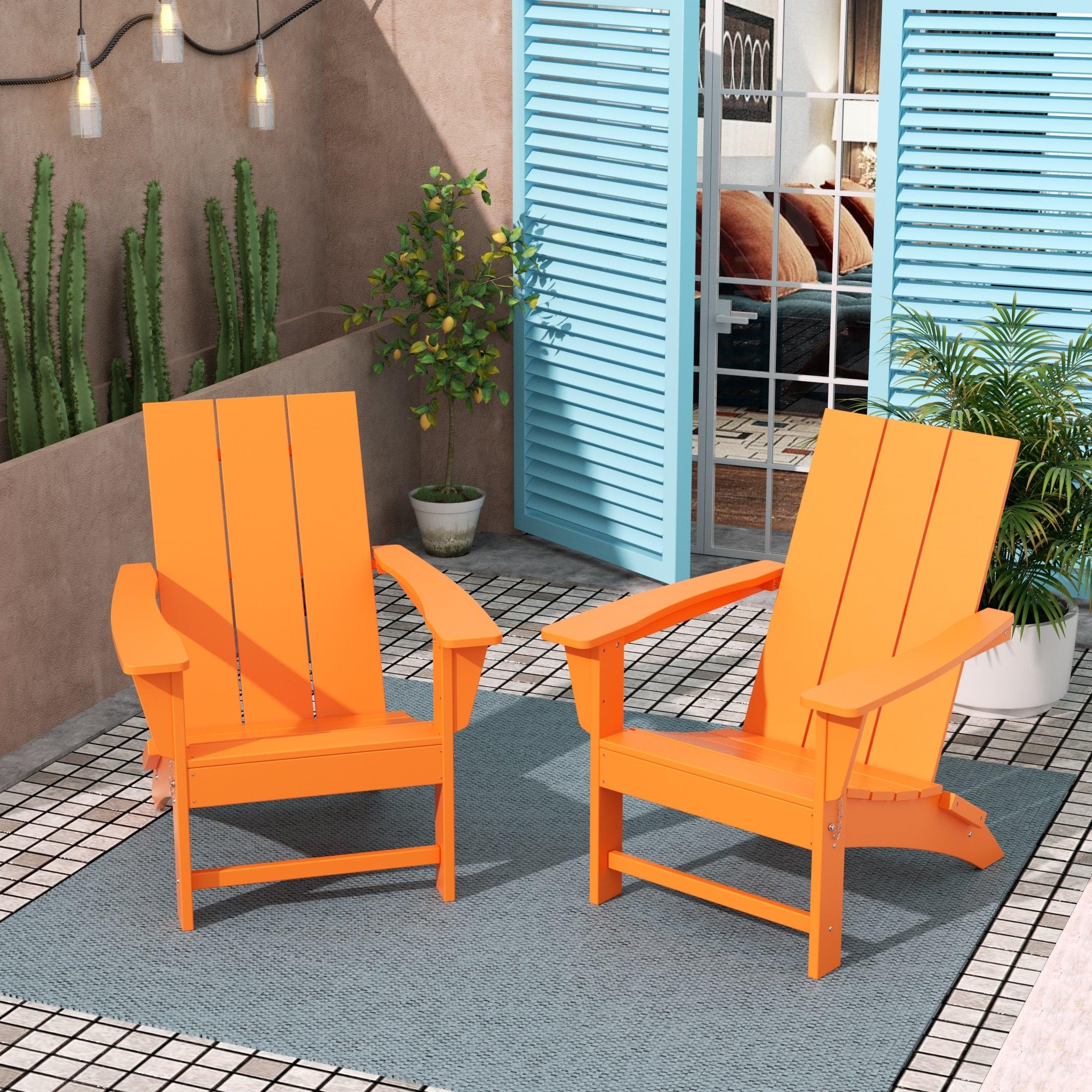 Palms Modern Folding Poly Adirondack Chair (Set of 2) - Costaelm