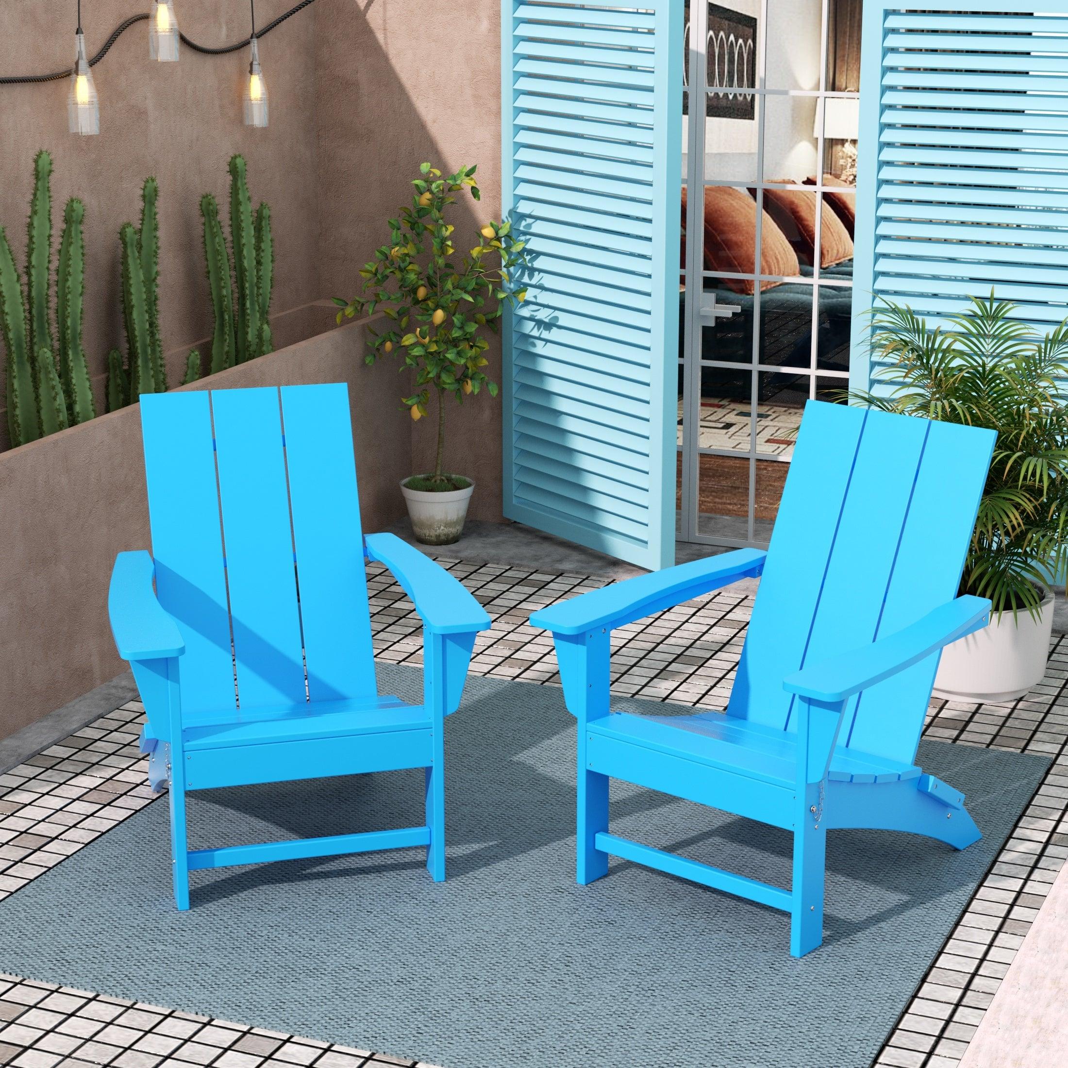 Palms Modern Folding Poly Adirondack Chair (Set of 2) - Costaelm