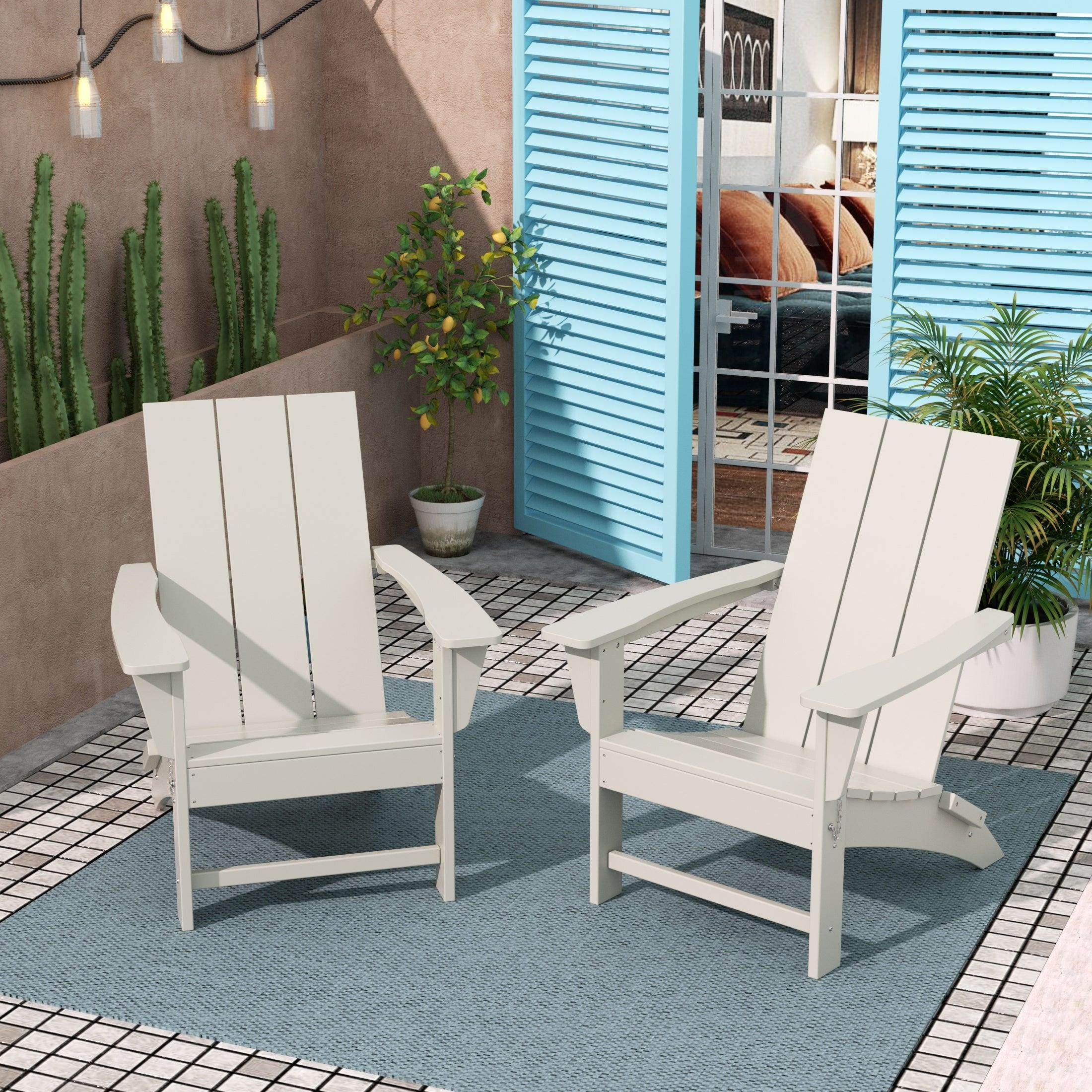 Palms Modern Folding Poly Adirondack Chair (Set of 2) - Costaelm