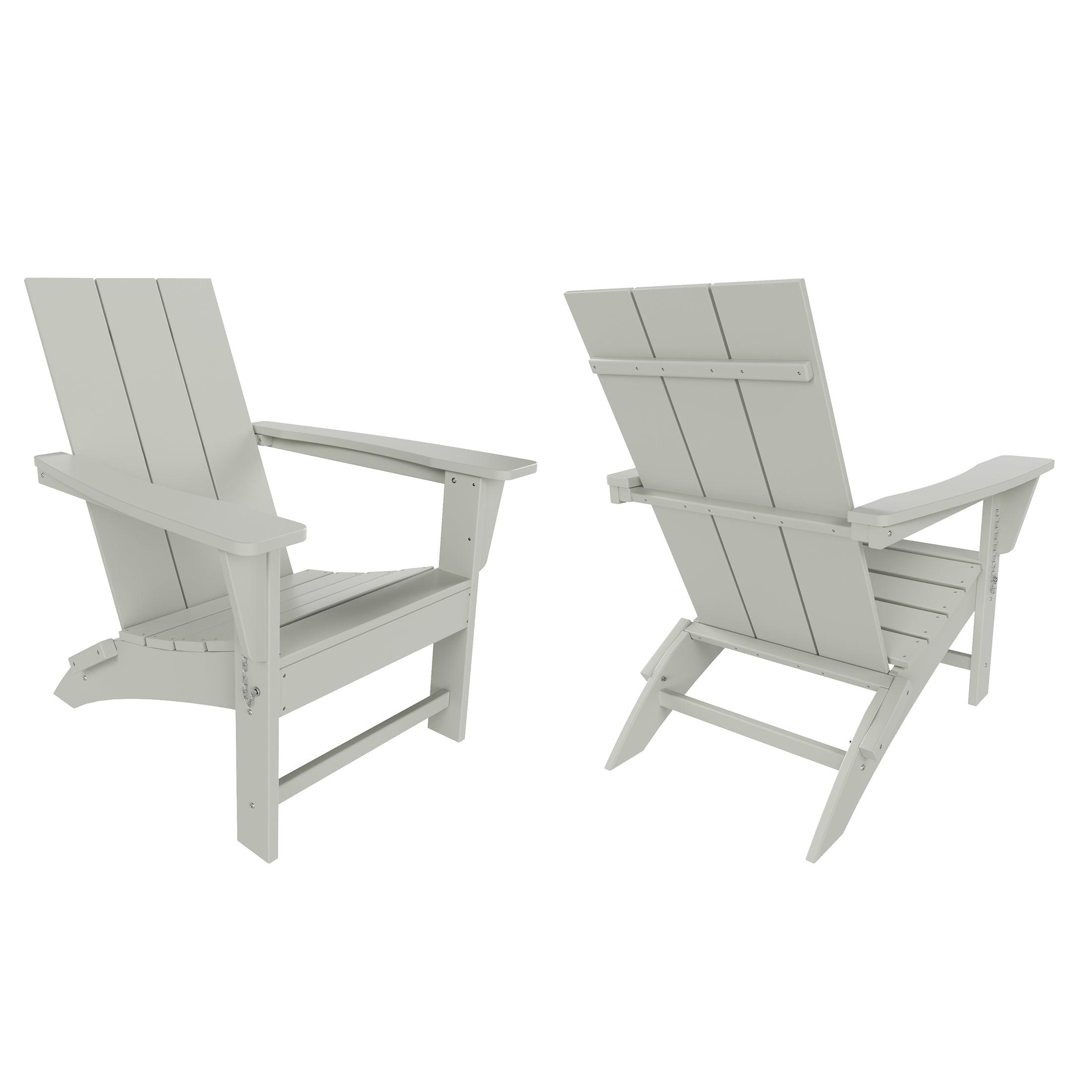 Palms Modern Folding Poly Adirondack Chair (Set of 2) - Costaelm