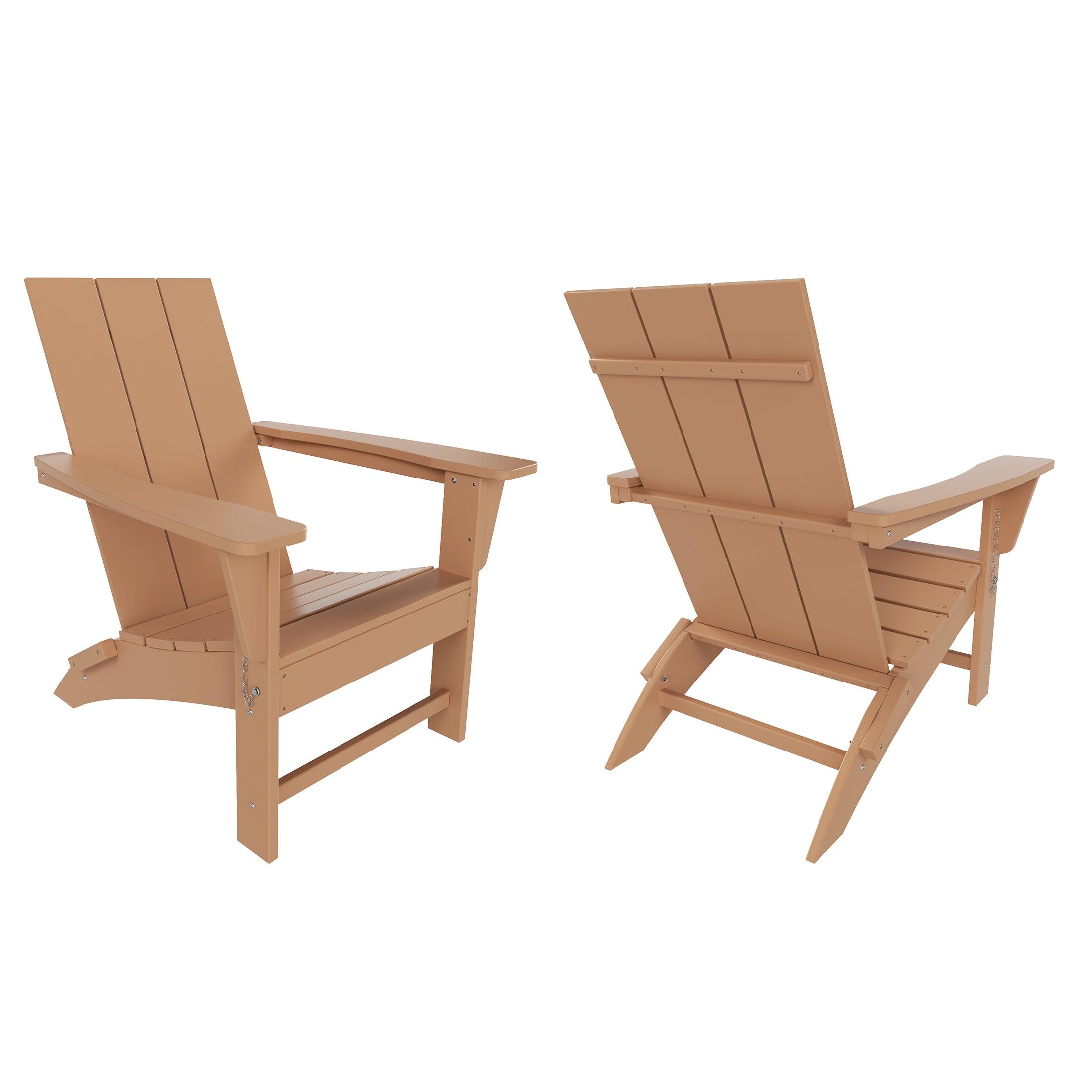 Palms Modern Folding Poly Adirondack Chair (Set of 2) - Costaelm