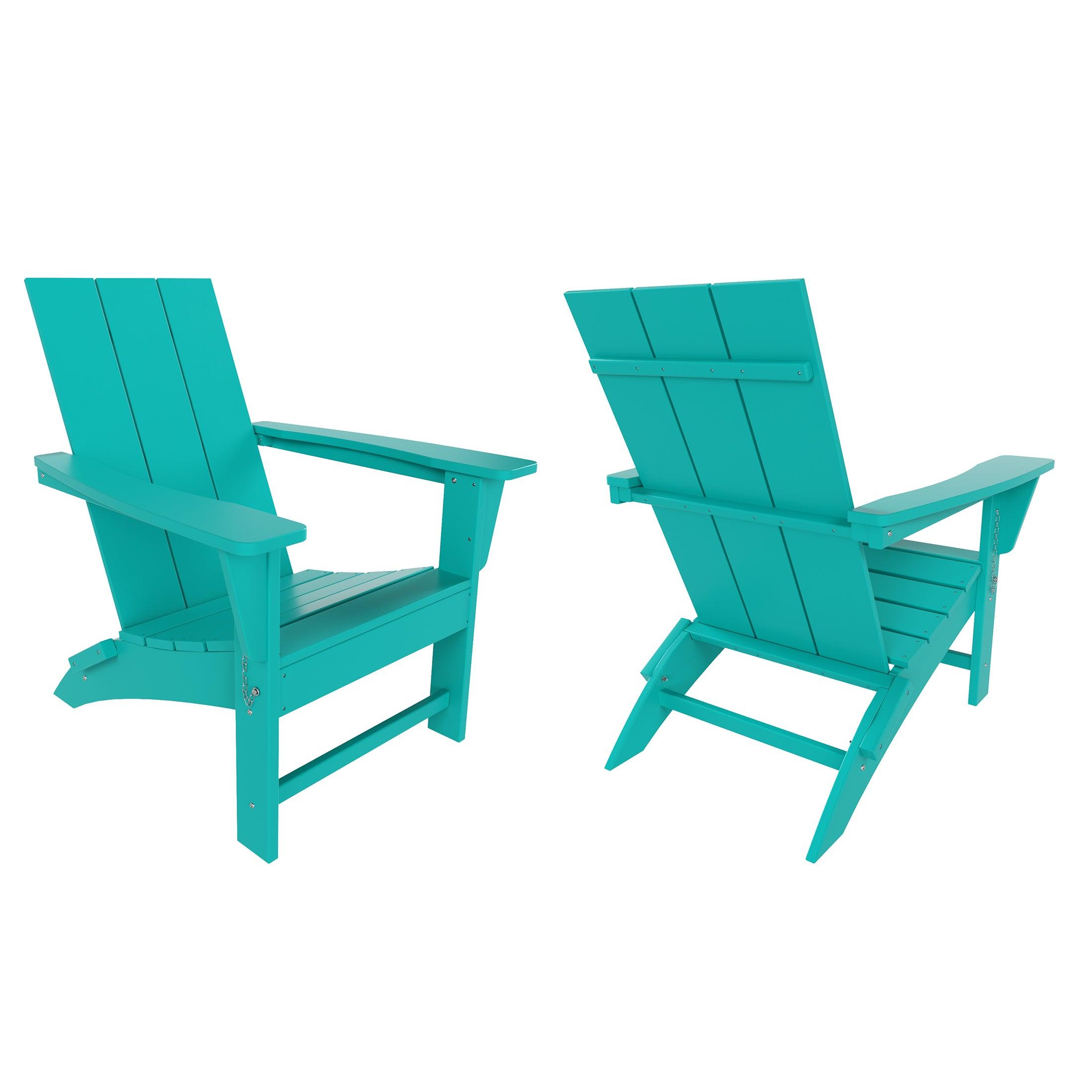 Palms Modern Folding Poly Adirondack Chair (Set of 2) - Costaelm