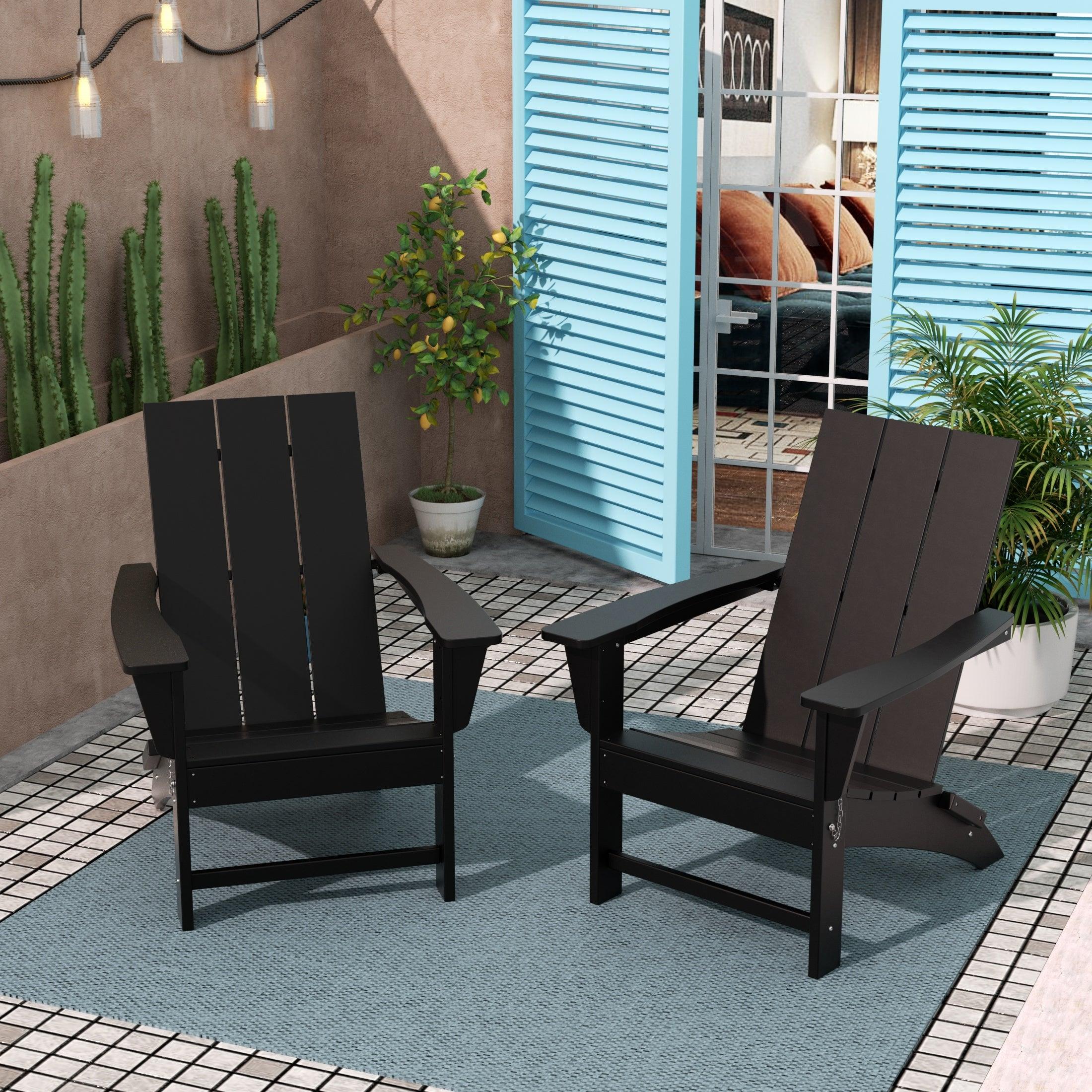 Palms Modern Folding Poly Adirondack Chair (Set of 2) - Costaelm