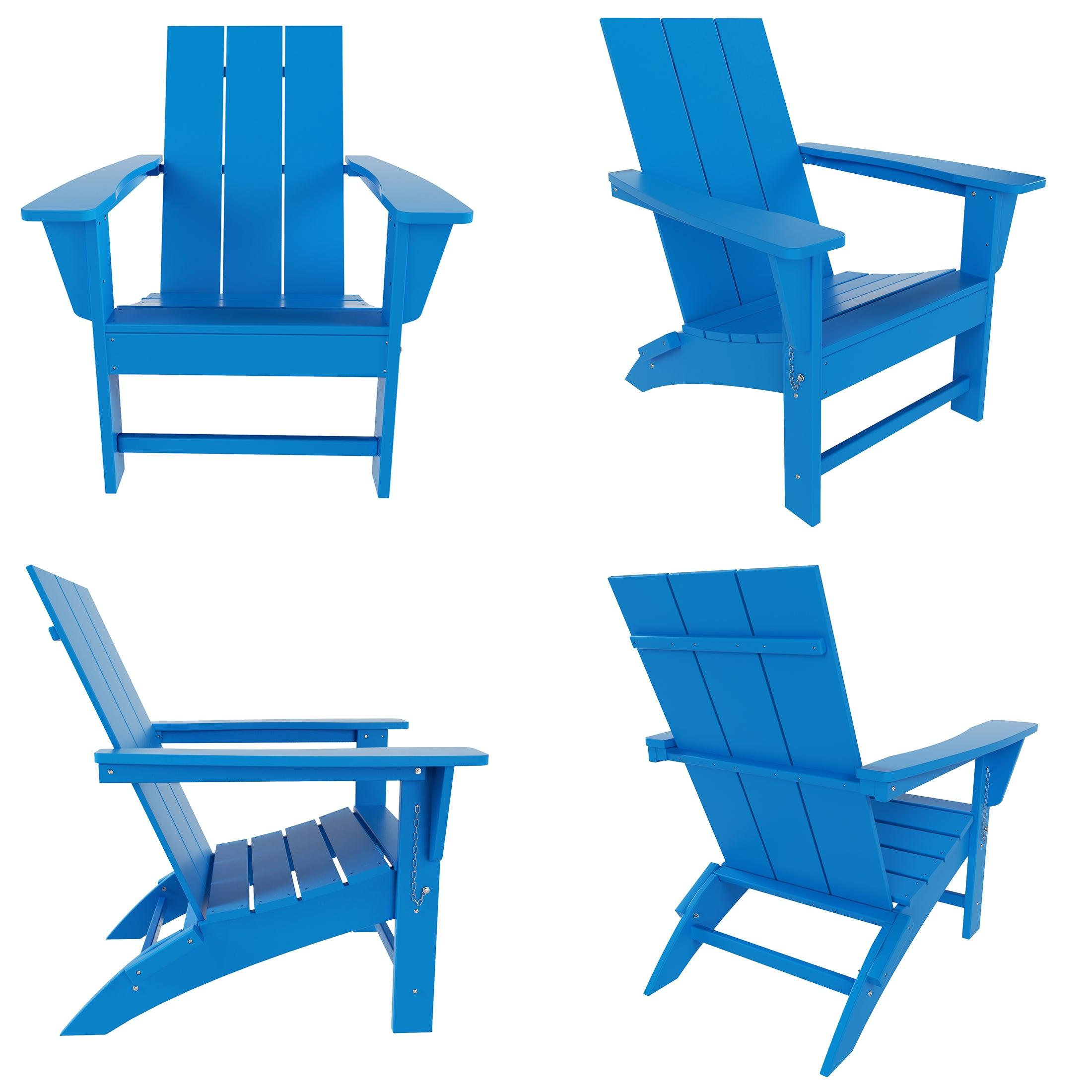 Palms Modern Folding Poly Adirondack Chair (Set of 4) - Costaelm