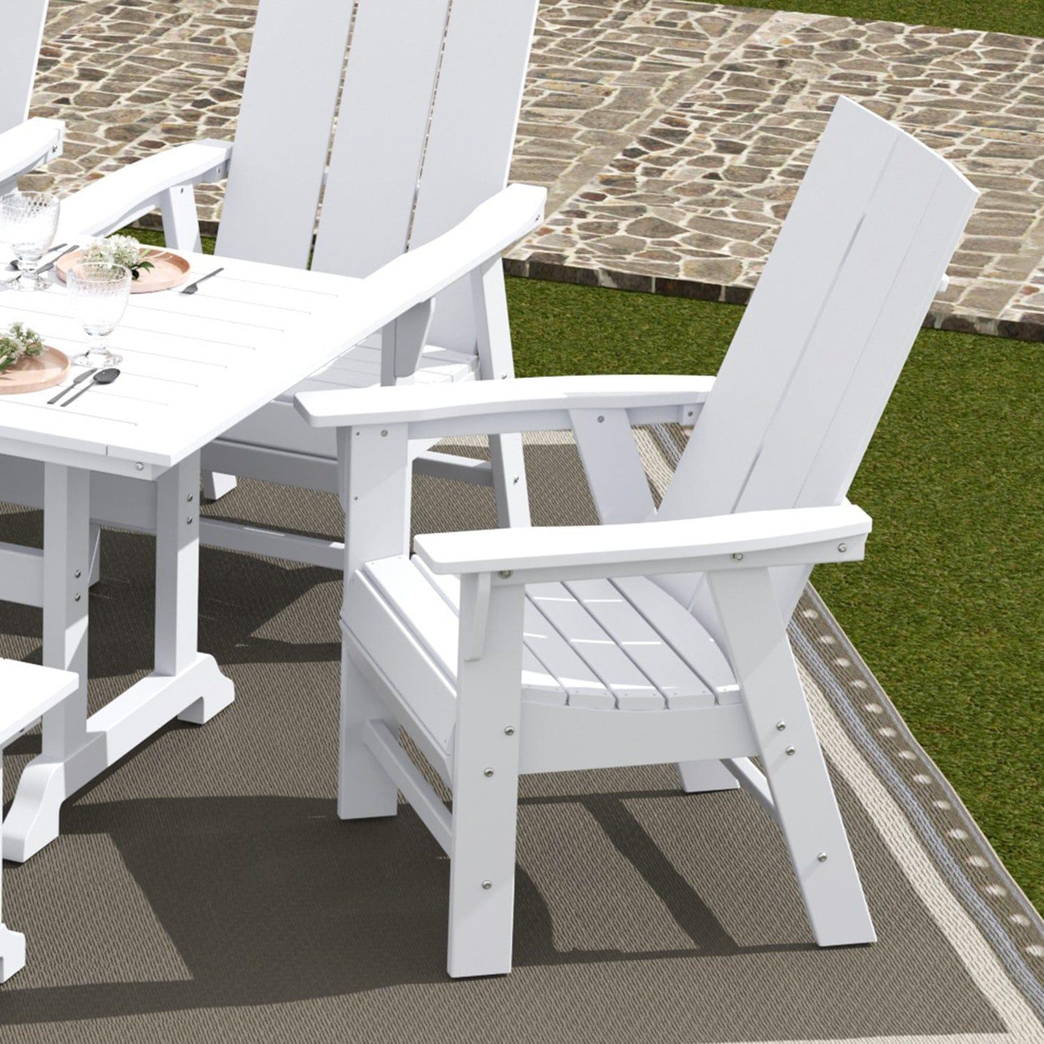 Palms Outdoor Patio Modern Adirondack Dining Chair - Costaelm