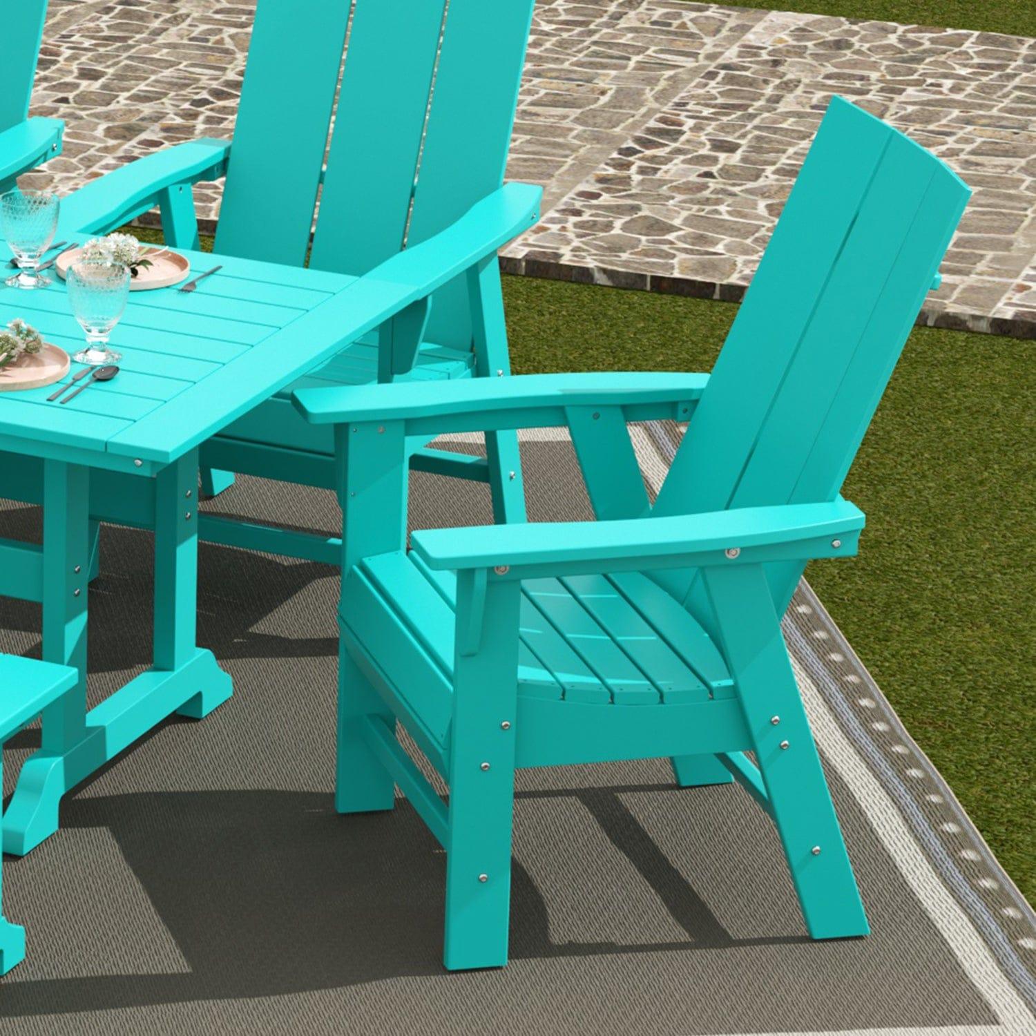 Palms Outdoor Patio Modern Adirondack Dining Chair - Costaelm