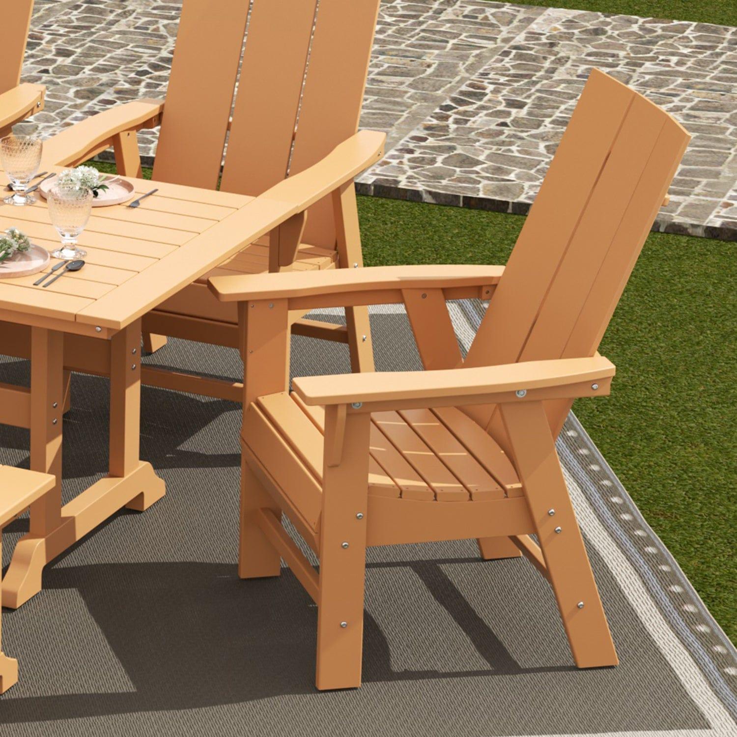 Palms Outdoor Patio Modern Adirondack Dining Chair - Costaelm