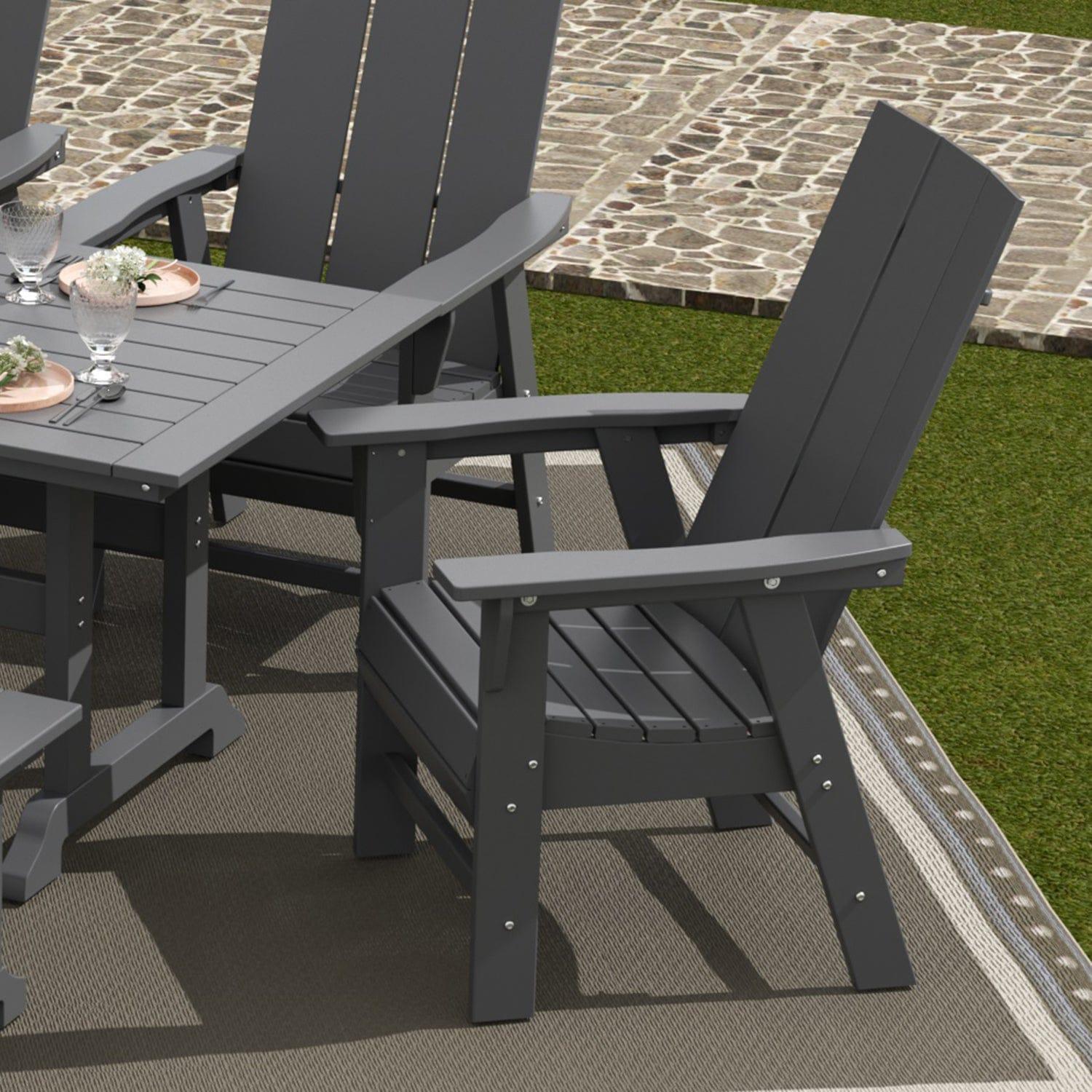 Palms Outdoor Patio Modern Adirondack Dining Chair - Costaelm