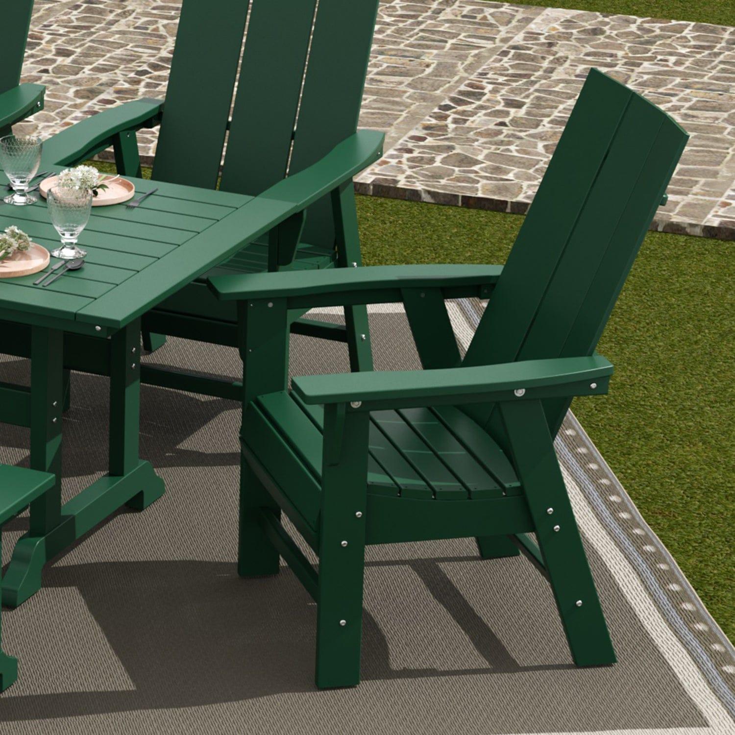 Palms Outdoor Patio Modern Adirondack Dining Chair - Costaelm