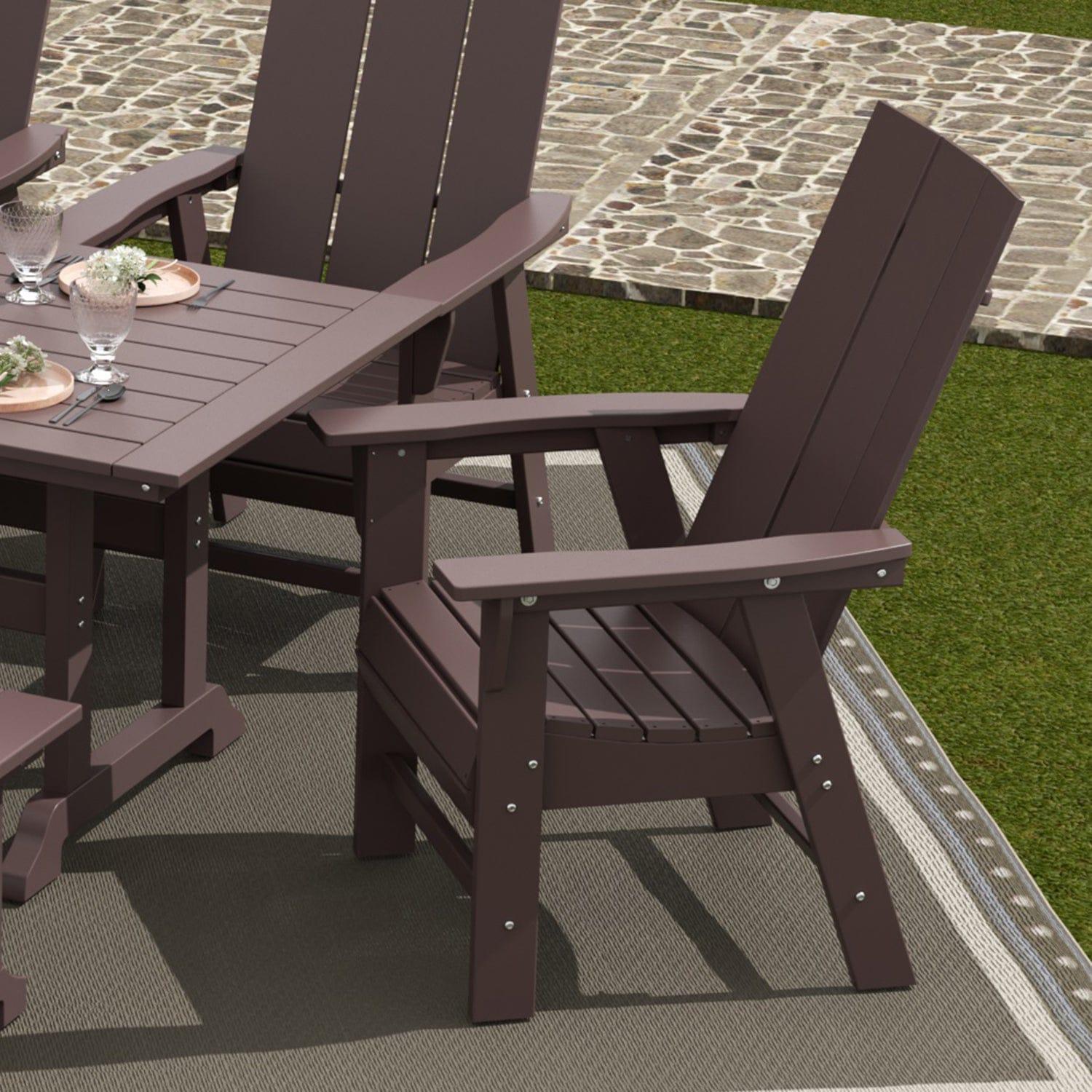 Palms Outdoor Patio Modern Adirondack Dining Chair - Costaelm