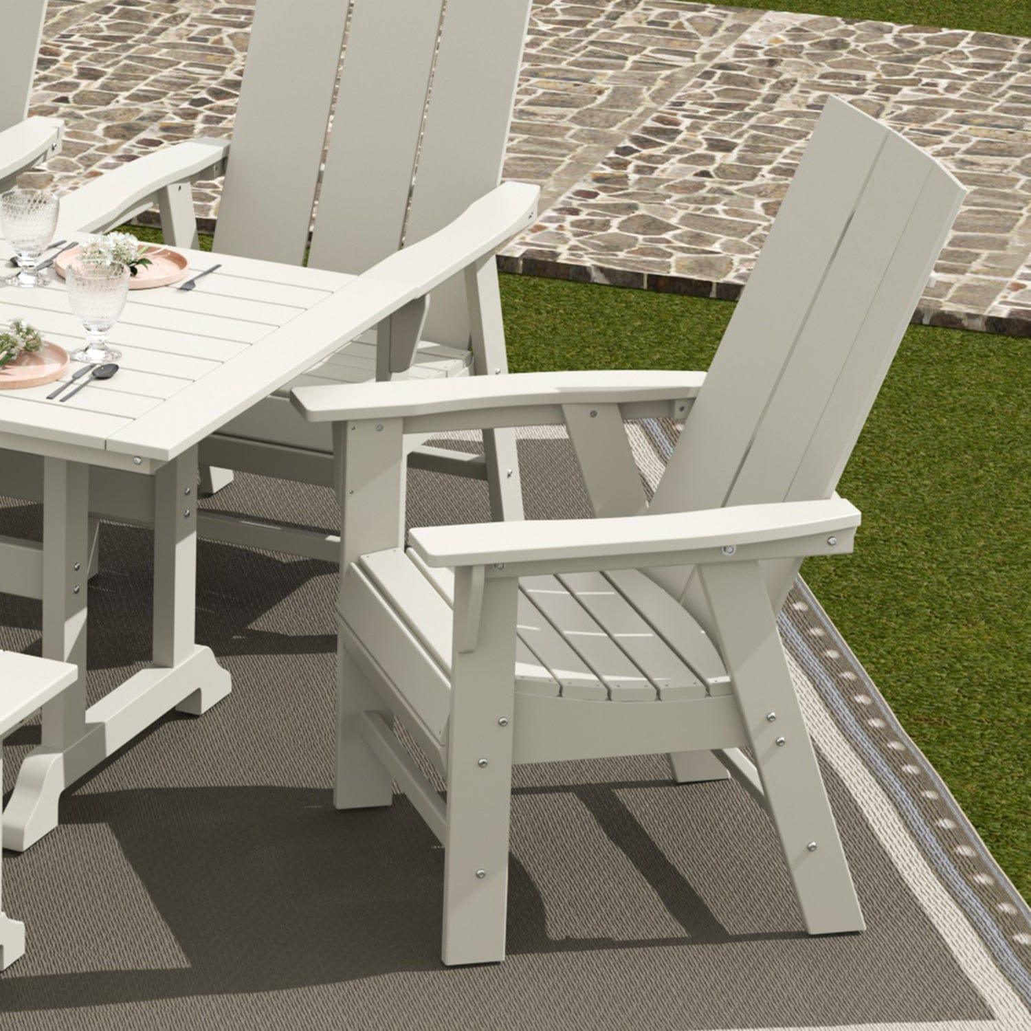 Palms Outdoor Patio Modern Adirondack Dining Chair - Costaelm