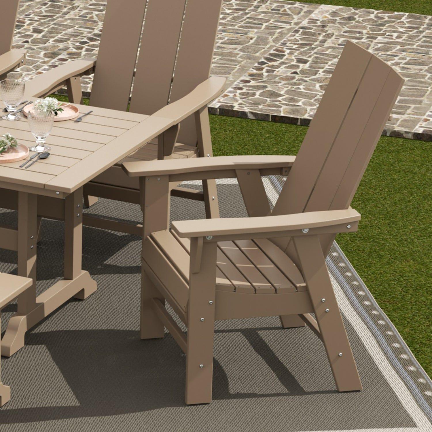 Palms Outdoor Patio Modern Adirondack Dining Chair - Costaelm