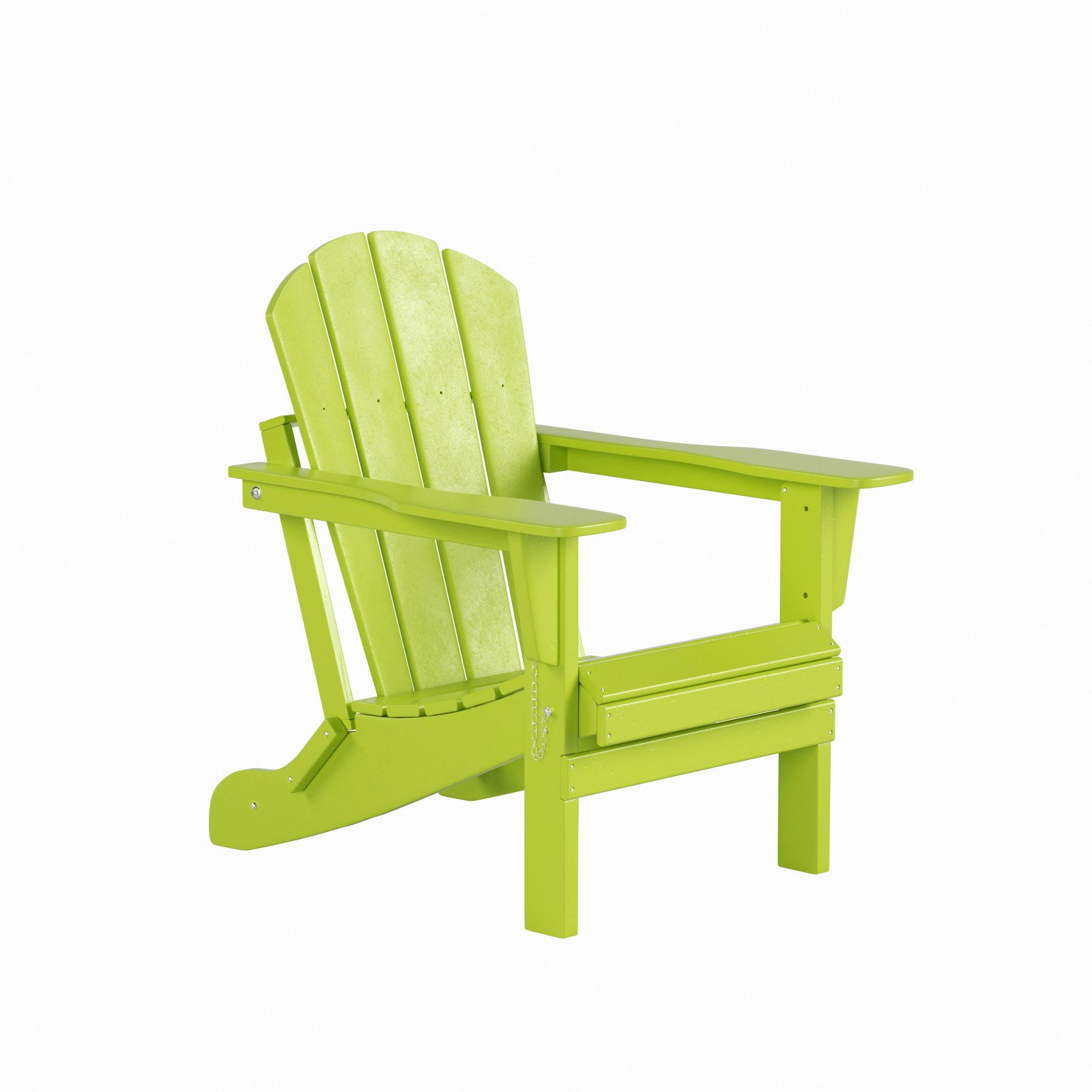 Paradise 12-Piece Set Classic Folding Adirondack Chair with Ottoman and Side Table - Costaelm