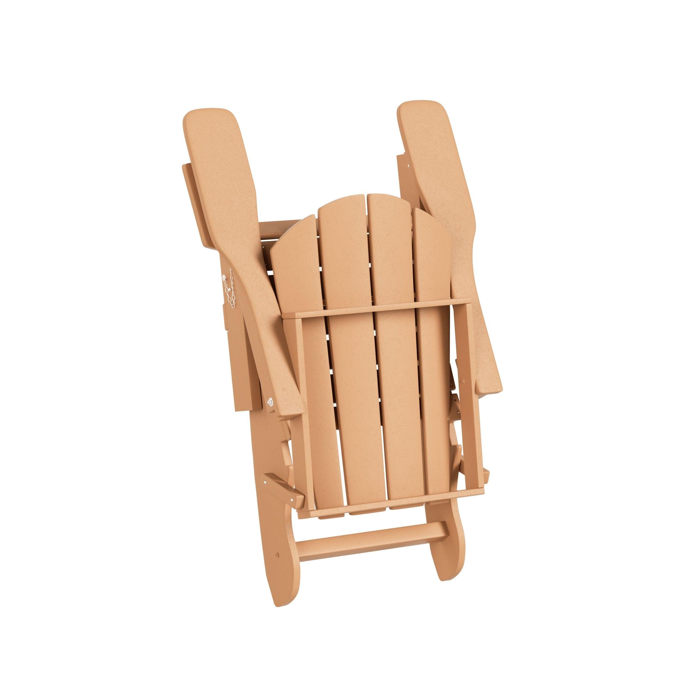 Paradise 12-Piece Set Classic Folding Adirondack Chair with Ottoman and Side Table - Costaelm