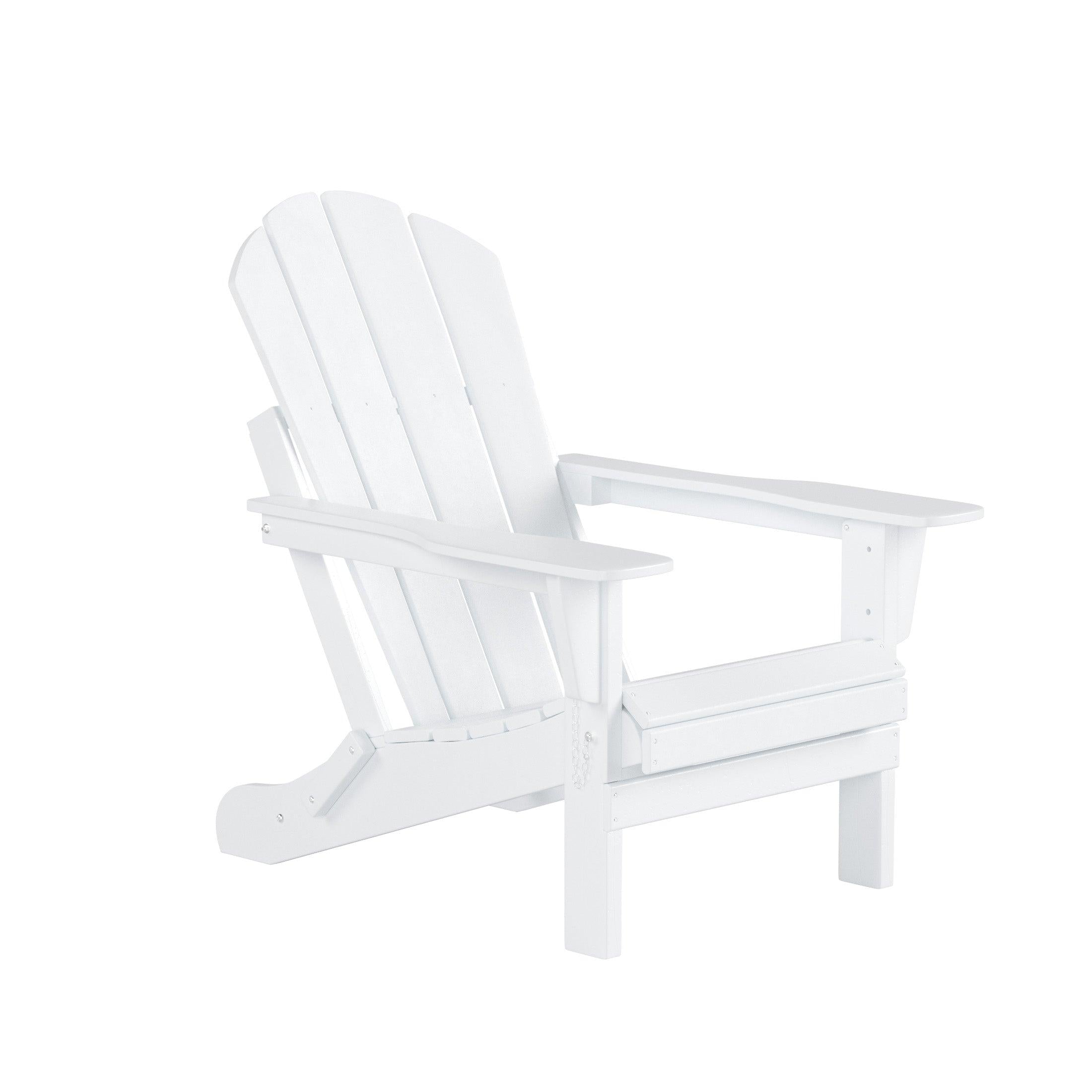 Paradise 2-Piece Set Classic Folding Adirondack Chair with Footrest Ottoman - Costaelm