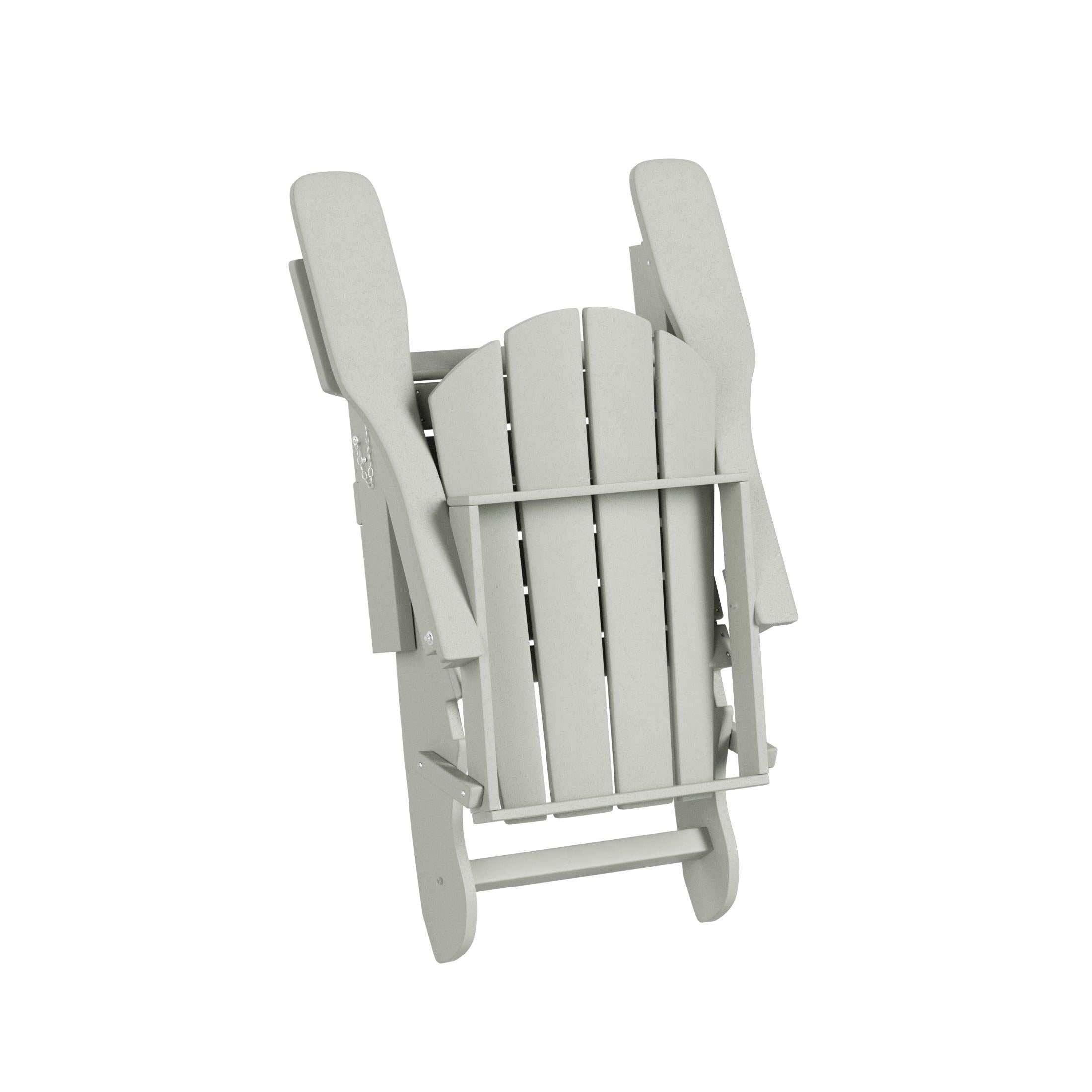 Paradise 2-Piece Set Classic Folding Adirondack Chair with Footrest Ottoman - Costaelm