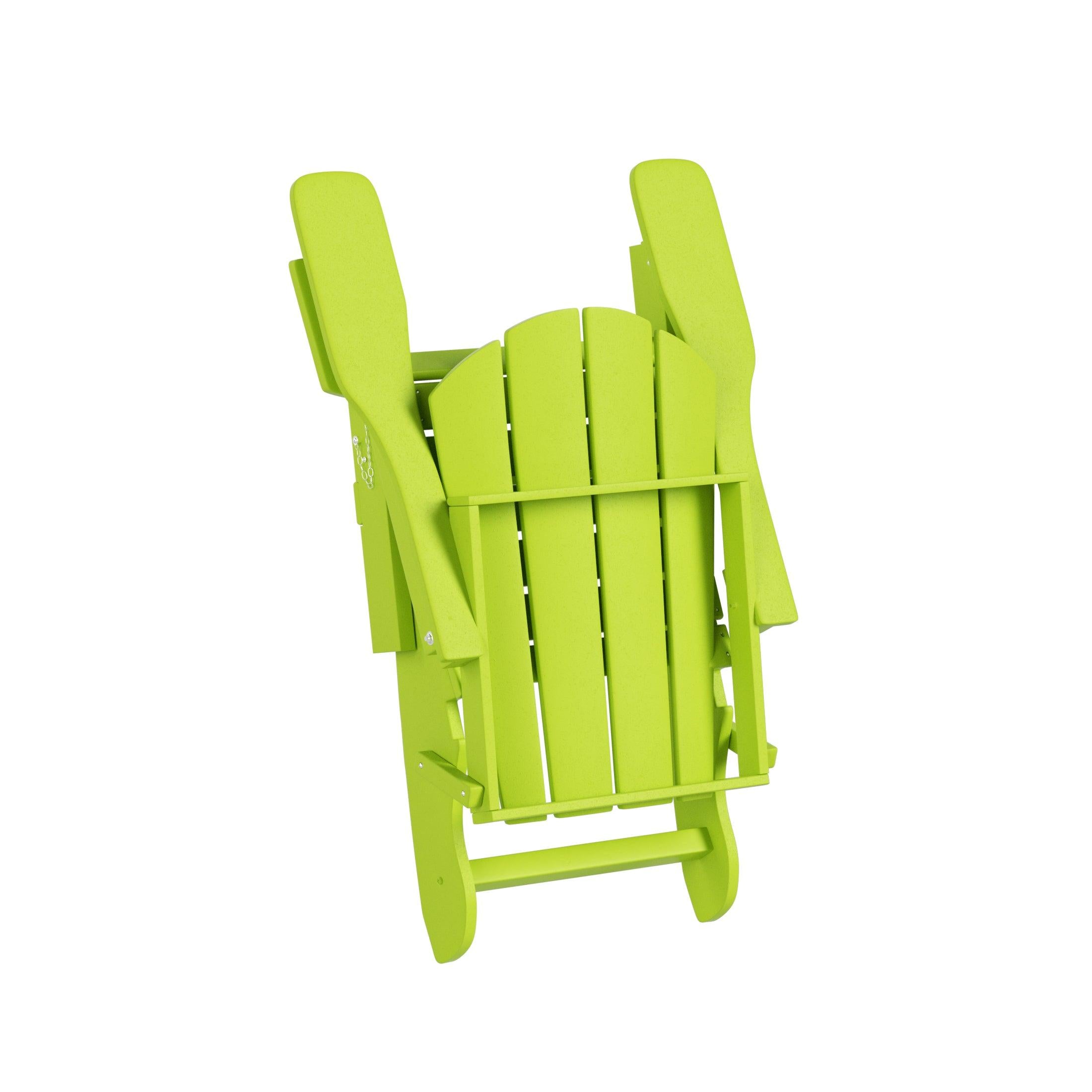 Paradise 2-Piece Set Classic Folding Adirondack Chair with Outdoor Side Table - Costaelm