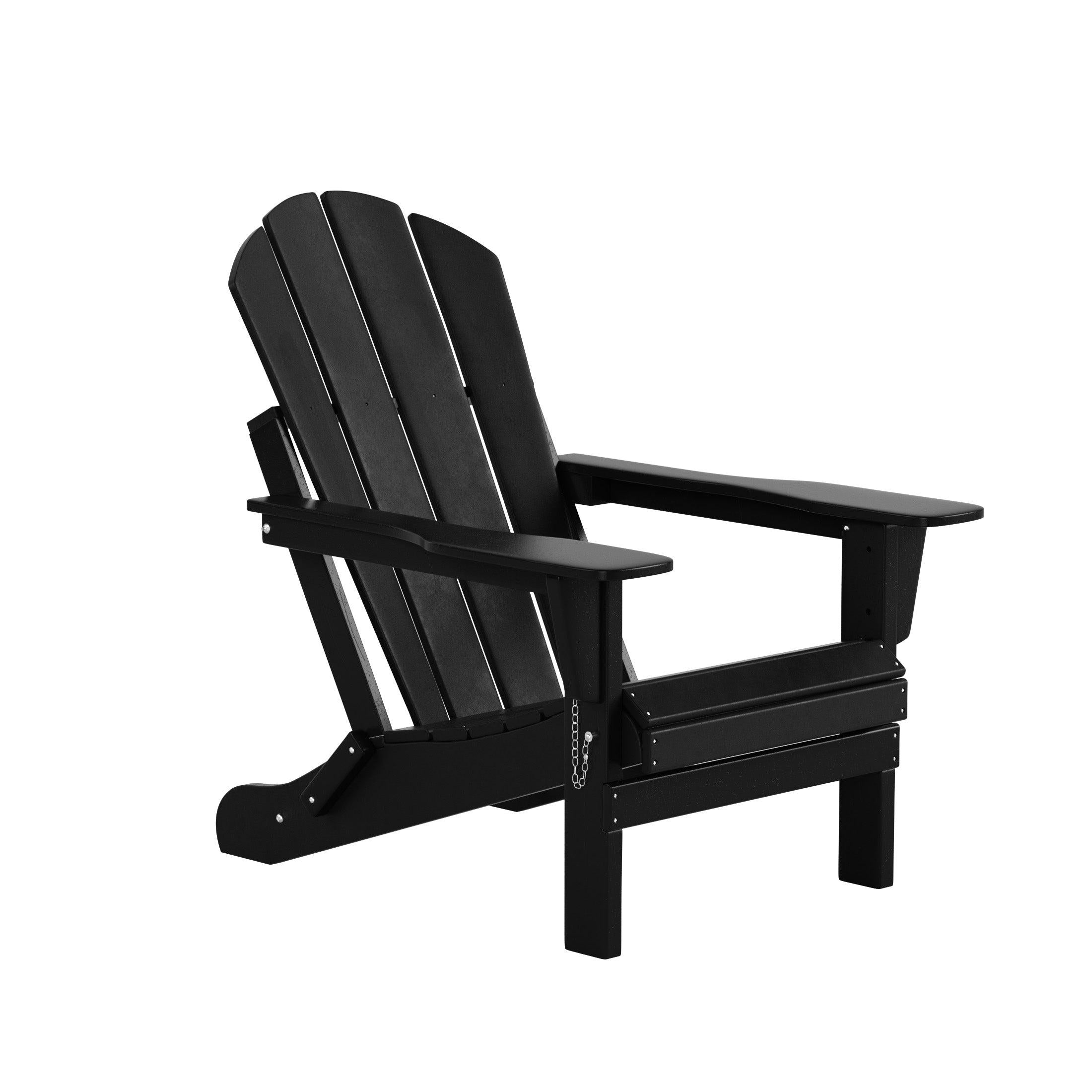 Paradise 2-Piece Set Classic Folding Adirondack Chair with Outdoor Side Table - Costaelm