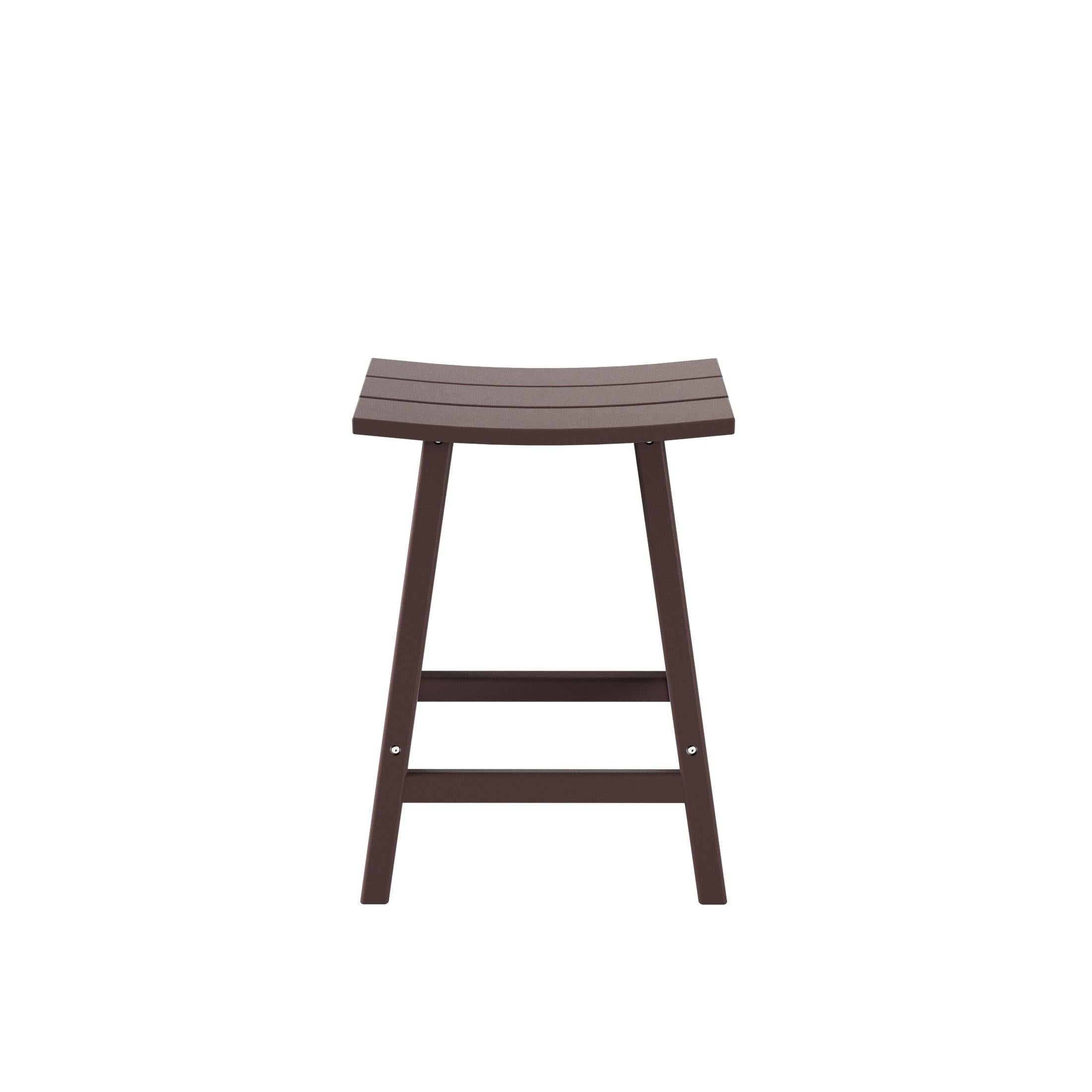 Nova 24" Inch Poly Plastic Outdoor Patio Bar Stool - Costaelm