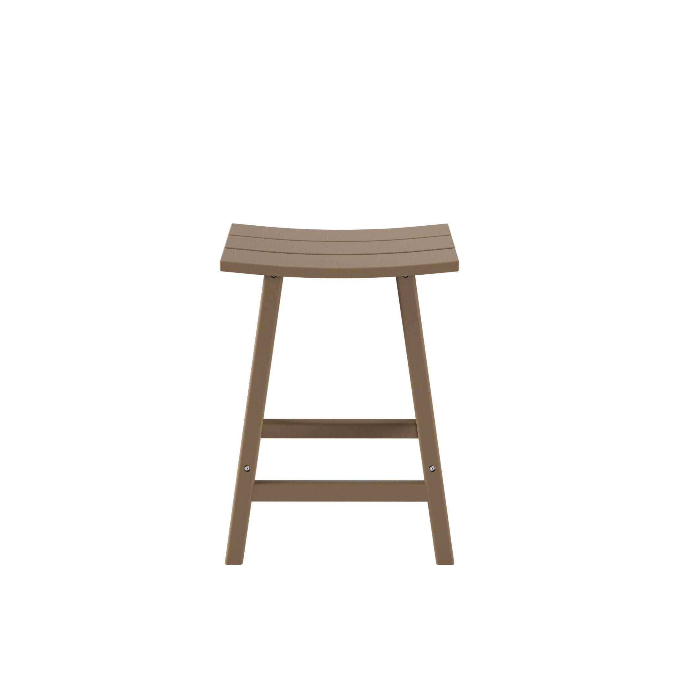 Nova 24" Inch Poly Plastic Outdoor Patio Bar Stool - Costaelm