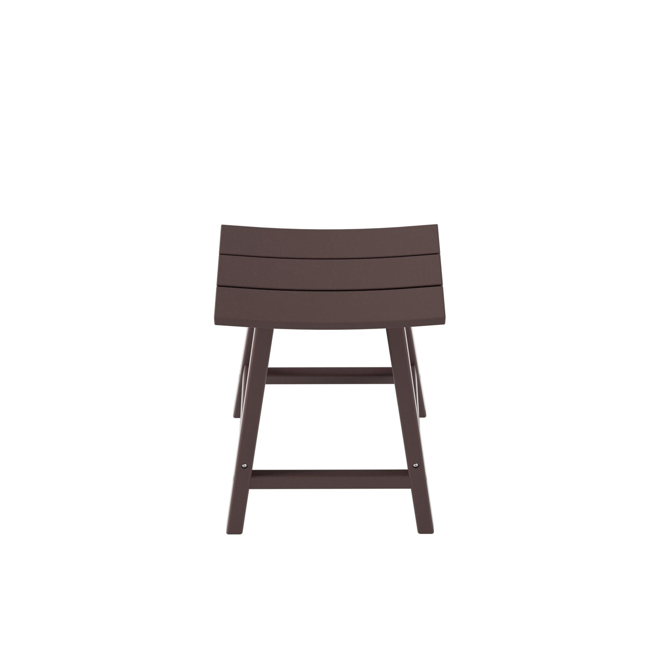 Nova 24" Inch Poly Plastic Outdoor Patio Bar Stool (Set of 2) - Costaelm