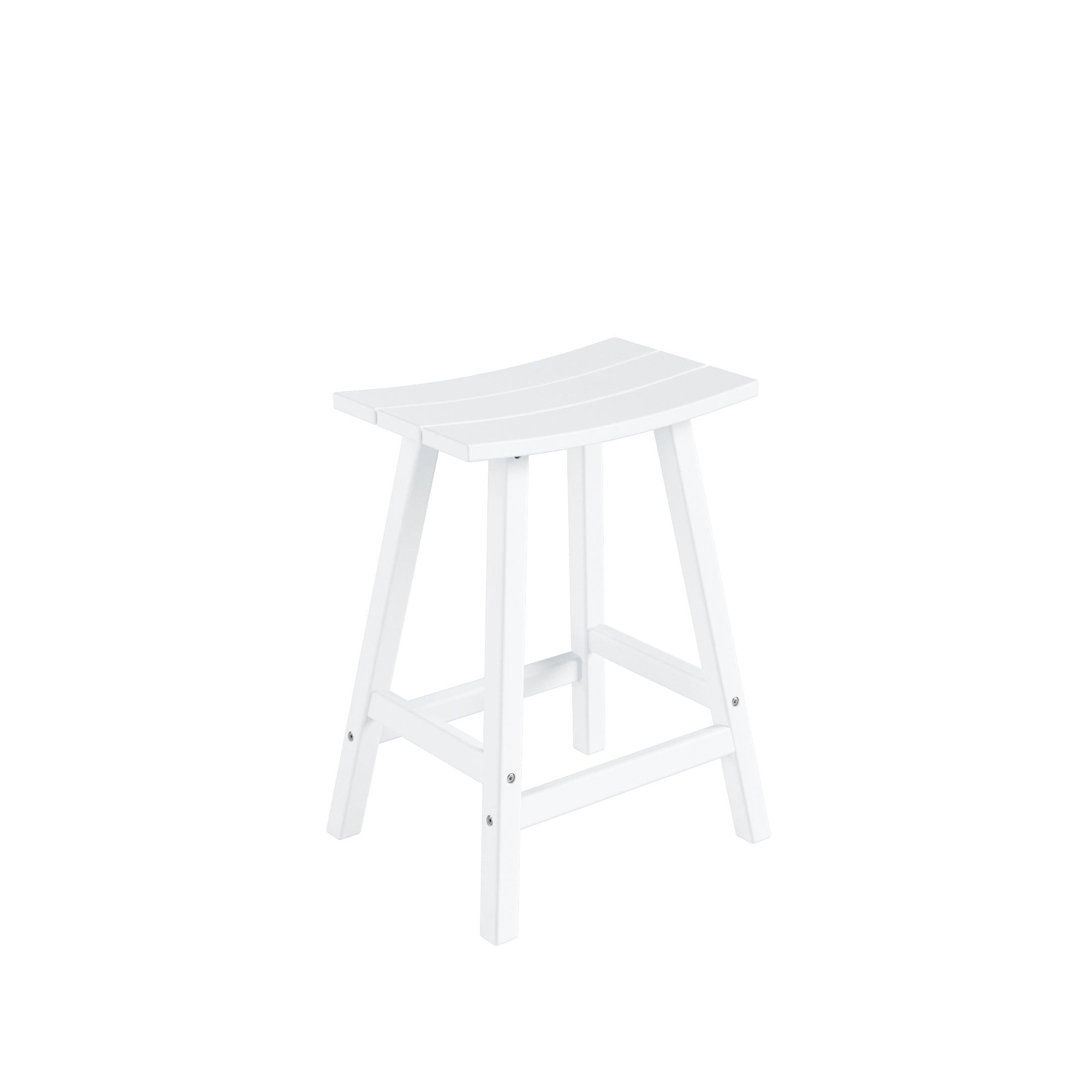 Nova 24" Inch Poly Plastic Outdoor Patio Bar Stool (Set of 2) - Costaelm