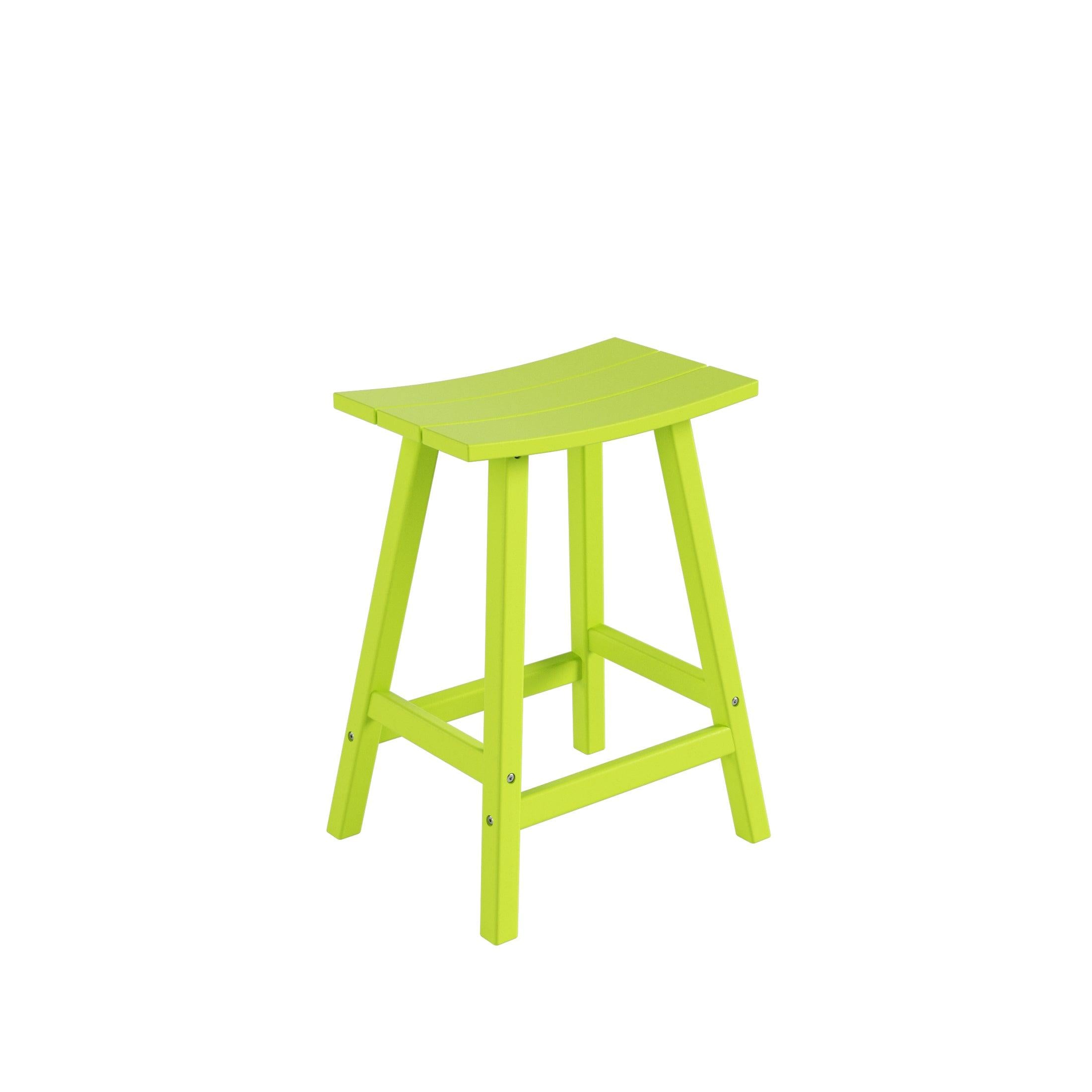 Nova 24" Inch Poly Plastic Outdoor Patio Bar Stool (Set of 2) - Costaelm