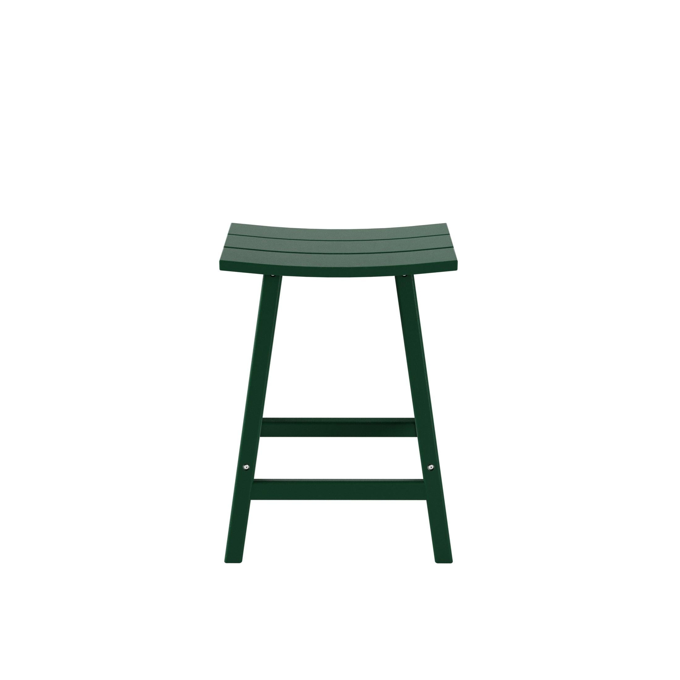 Nova 24" Inch Poly Plastic Outdoor Patio Bar Stool (Set of 2) - Costaelm