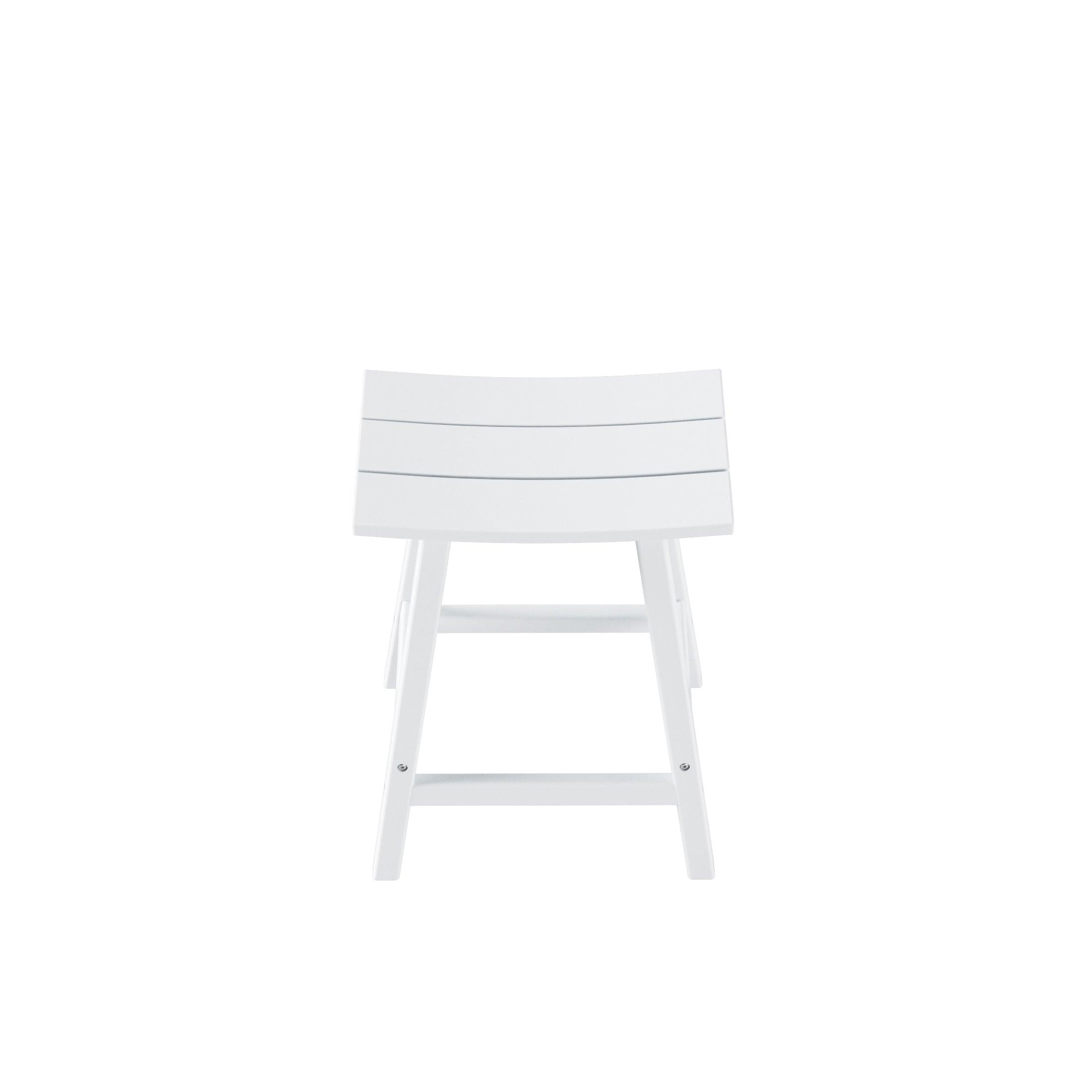 Nova 24" Inch Poly Plastic Outdoor Patio Bar Stool (Set of 2) - Costaelm