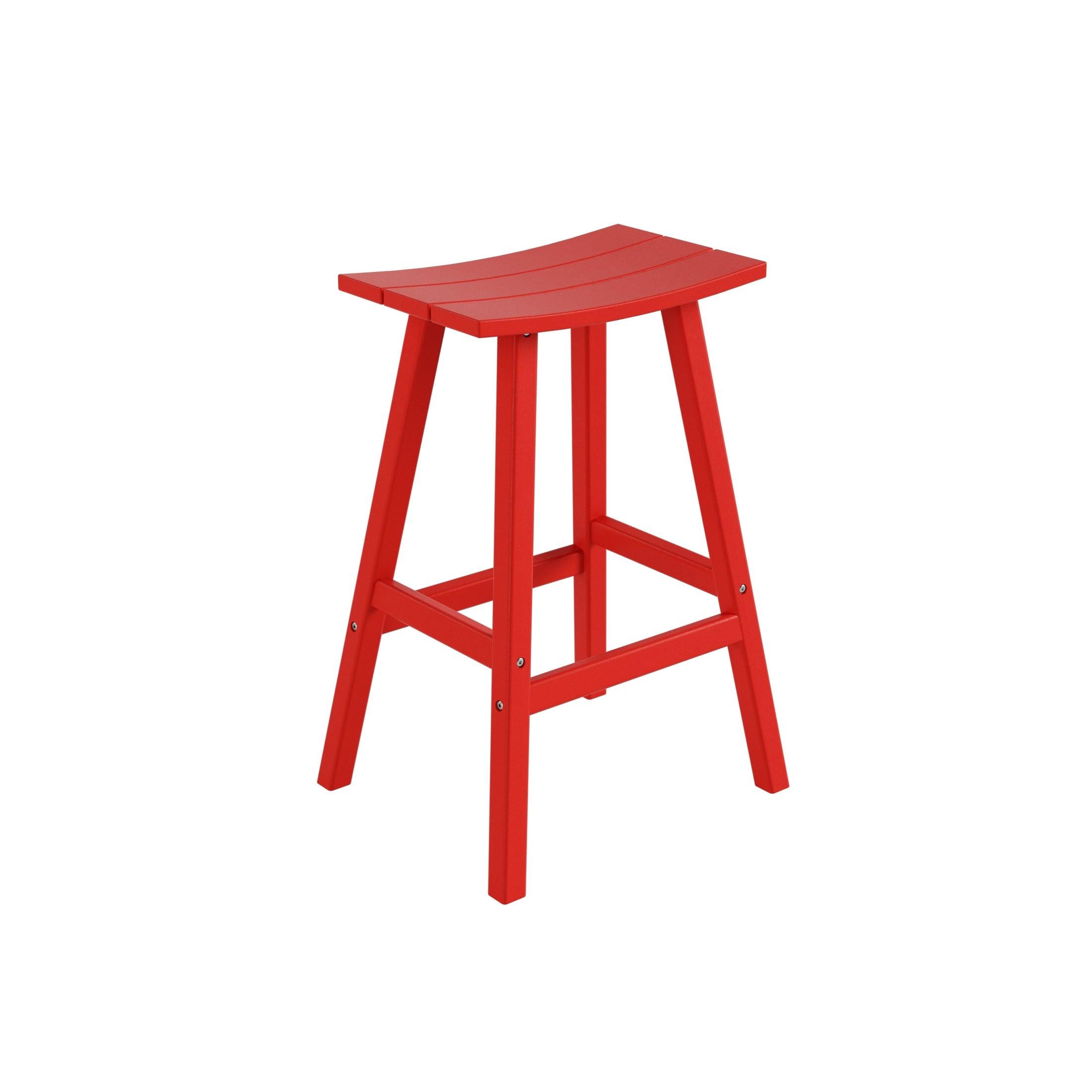 Nova 29" Inch Poly Plastic Outdoor Patio Bar Stool - Costaelm