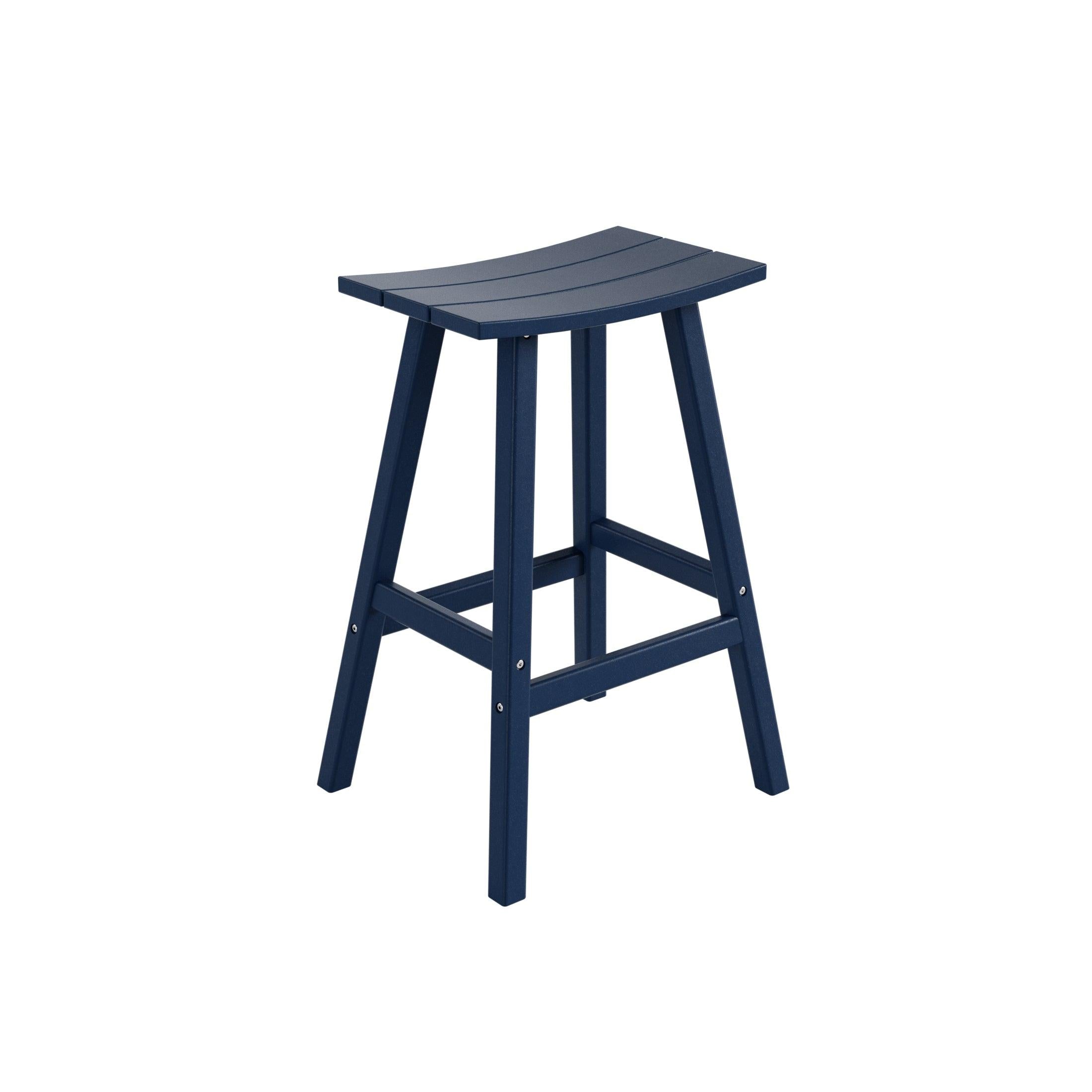 Nova 29" Inch Poly Plastic Outdoor Patio Bar Stool (Set of 2) - Costaelm