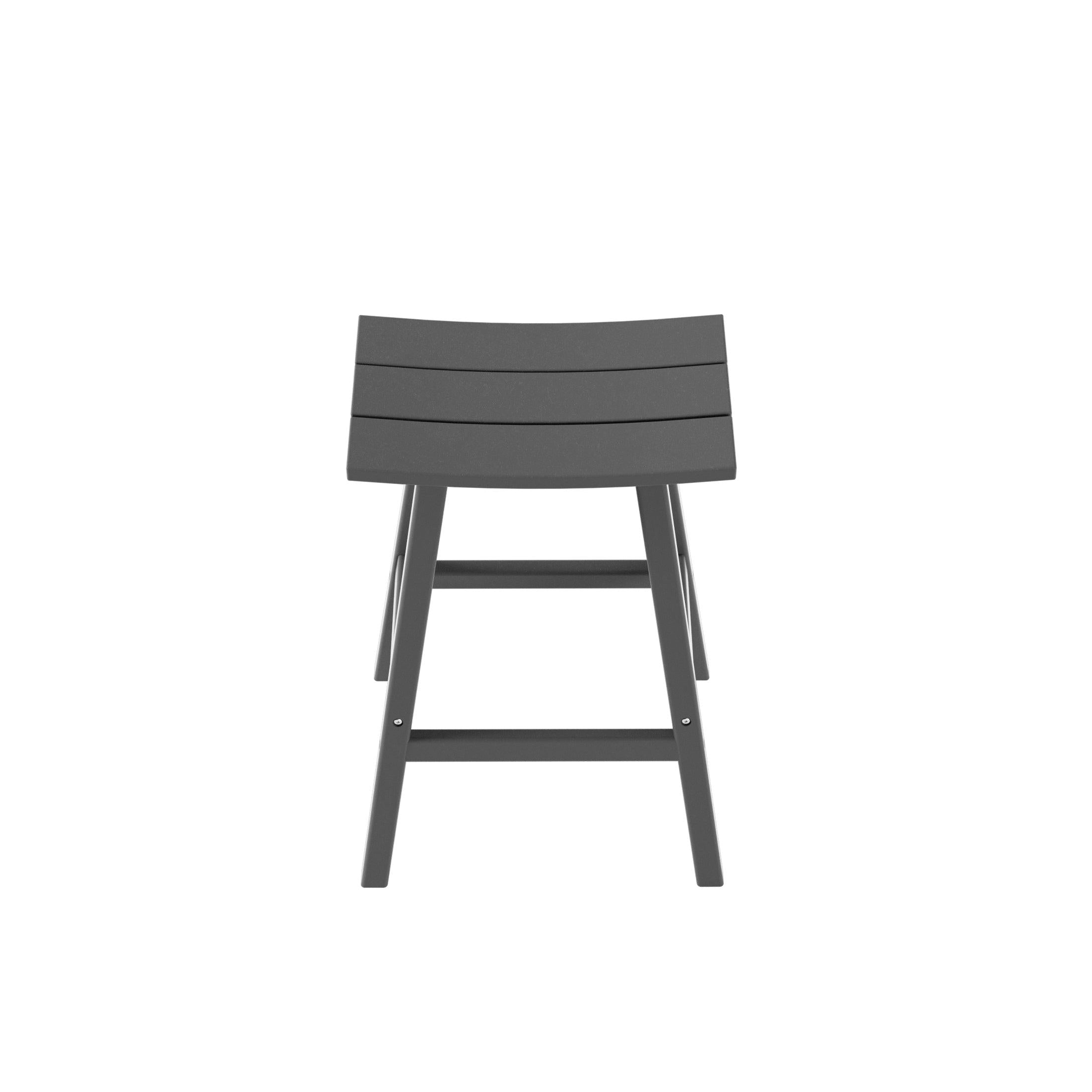 Nova 29" Inch Poly Plastic Outdoor Patio Bar Stool (Set of 2) - Costaelm