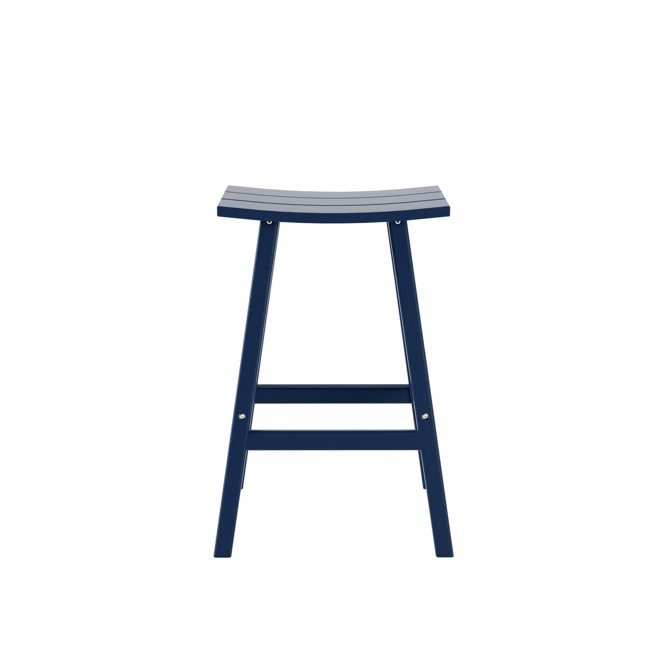 Nova 29" Inch Poly Plastic Outdoor Patio Bar Stool (Set of 2) - Costaelm