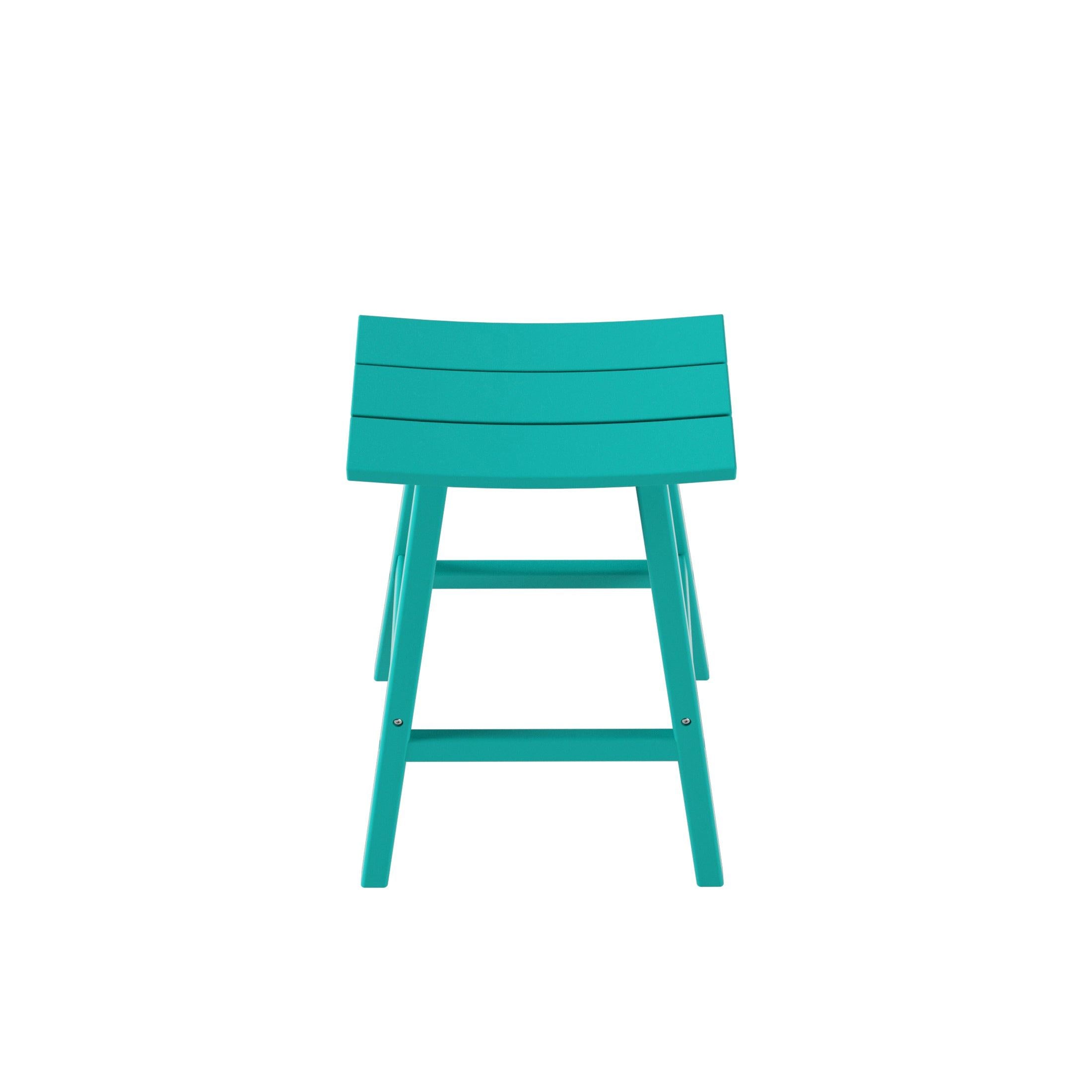 Nova 29" Inch Poly Plastic Outdoor Patio Bar Stool (Set of 2) - Costaelm