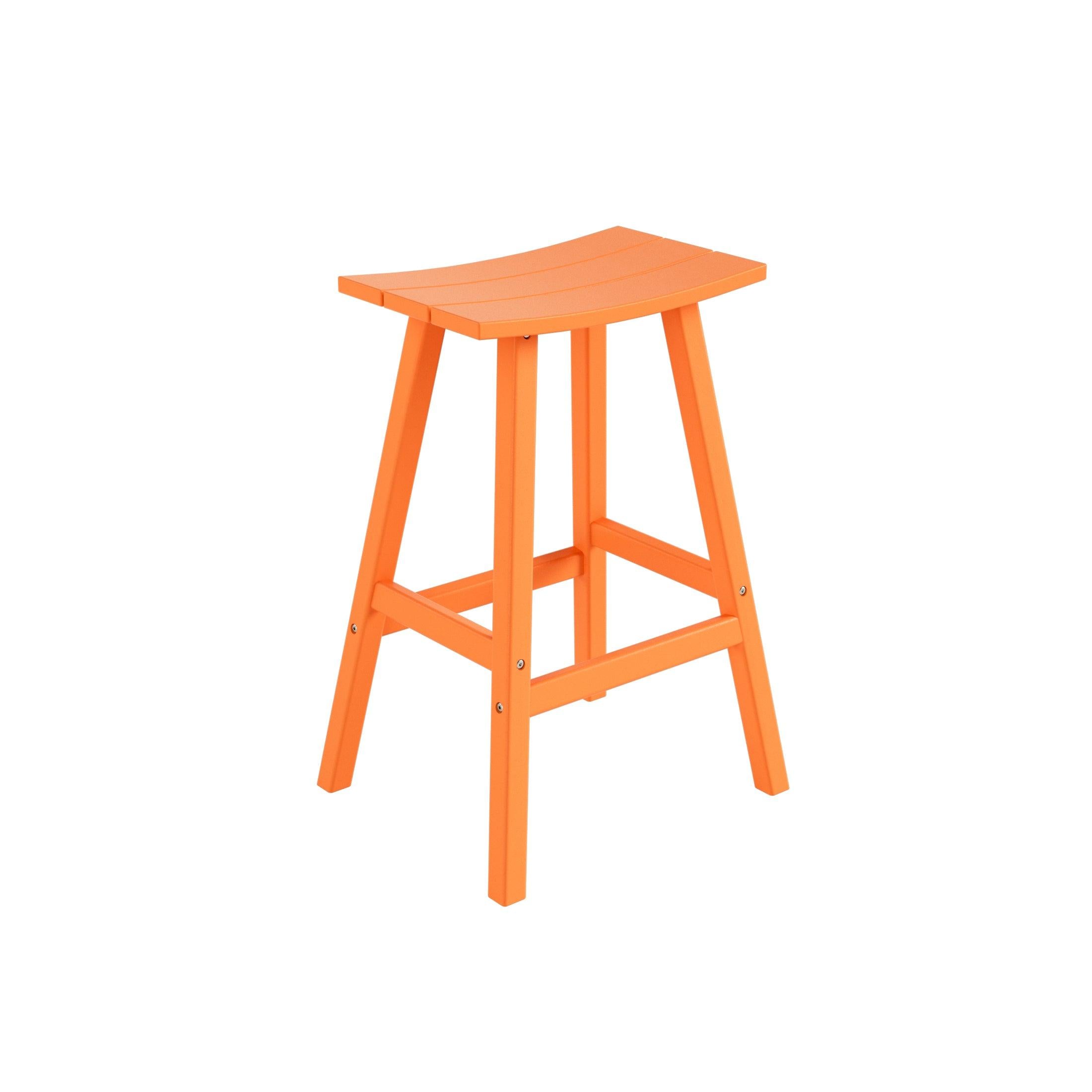 Nova 29" Inch Poly Plastic Outdoor Patio Bar Stool (Set of 2) - Costaelm