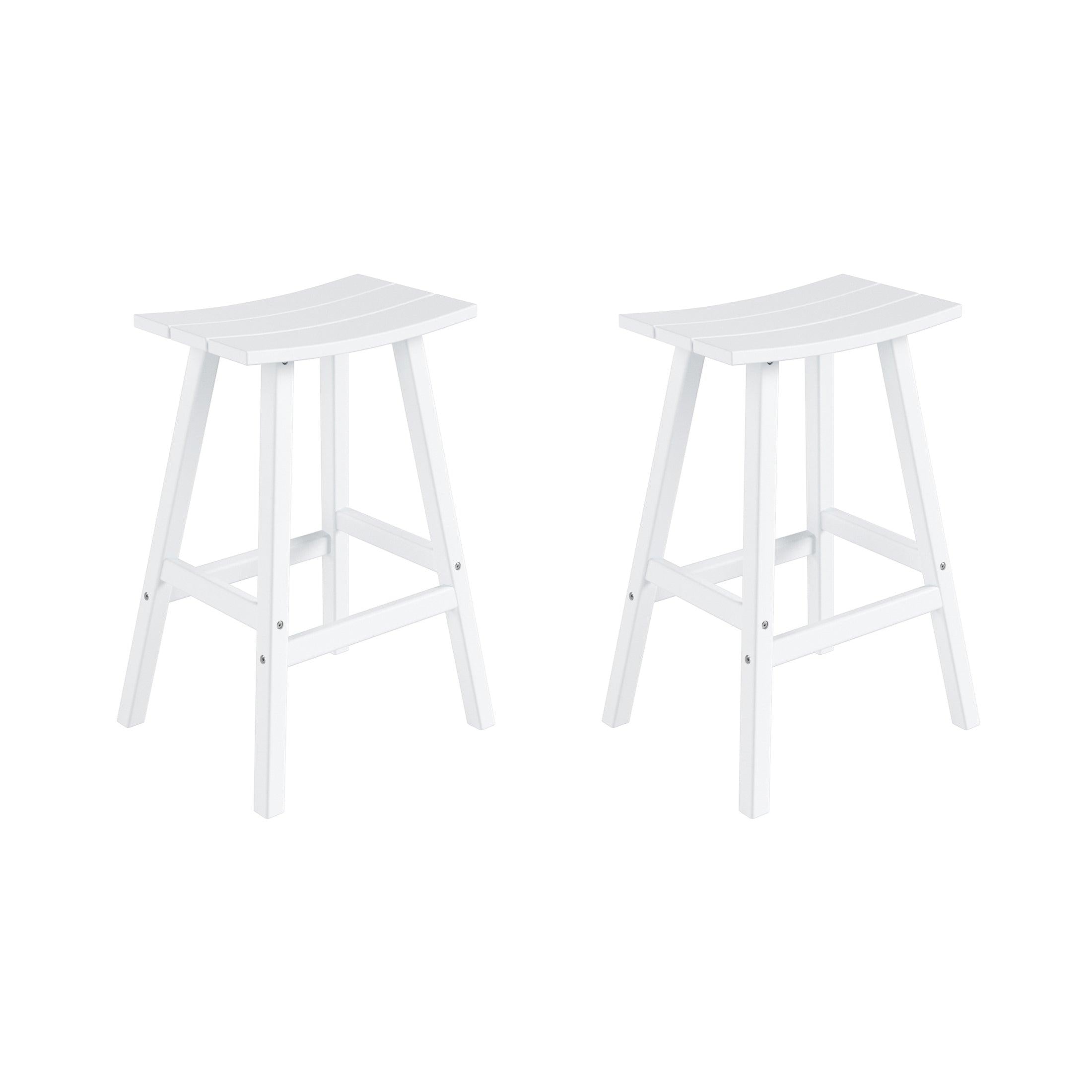 Nova 29" Inch Poly Plastic Outdoor Patio Bar Stool (Set of 2) - Costaelm