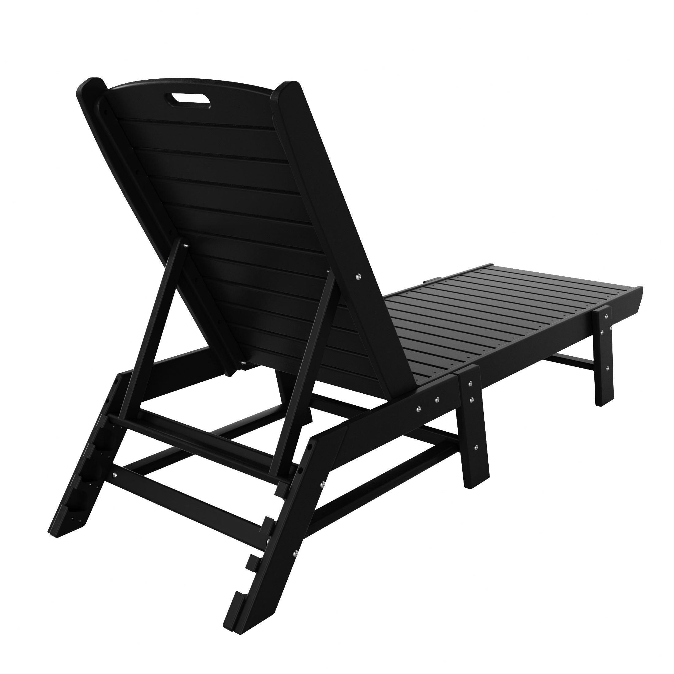 Paradise 3-Piece Set Adirondack Chaise Lounge with Side Table - Costaelm