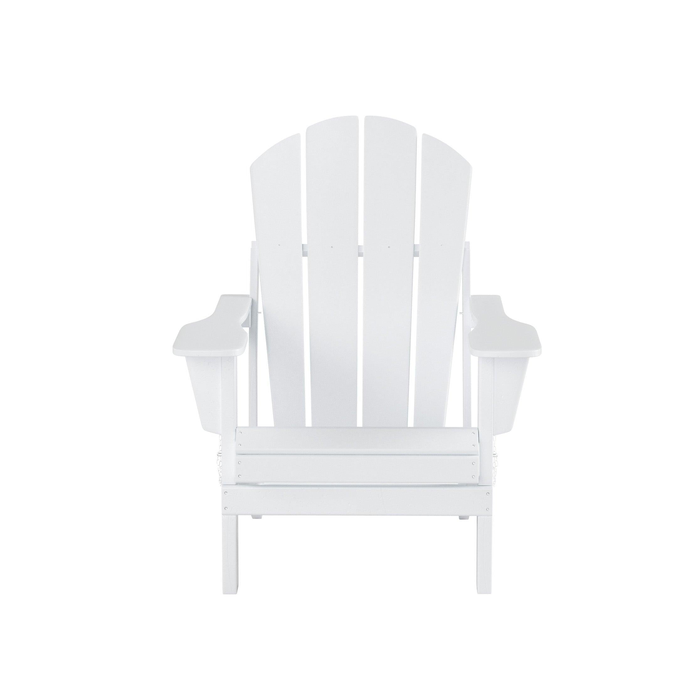 Paradise 3-Piece Set Classic Folding Adirondack Chair with Outdoor Side Table - Costaelm