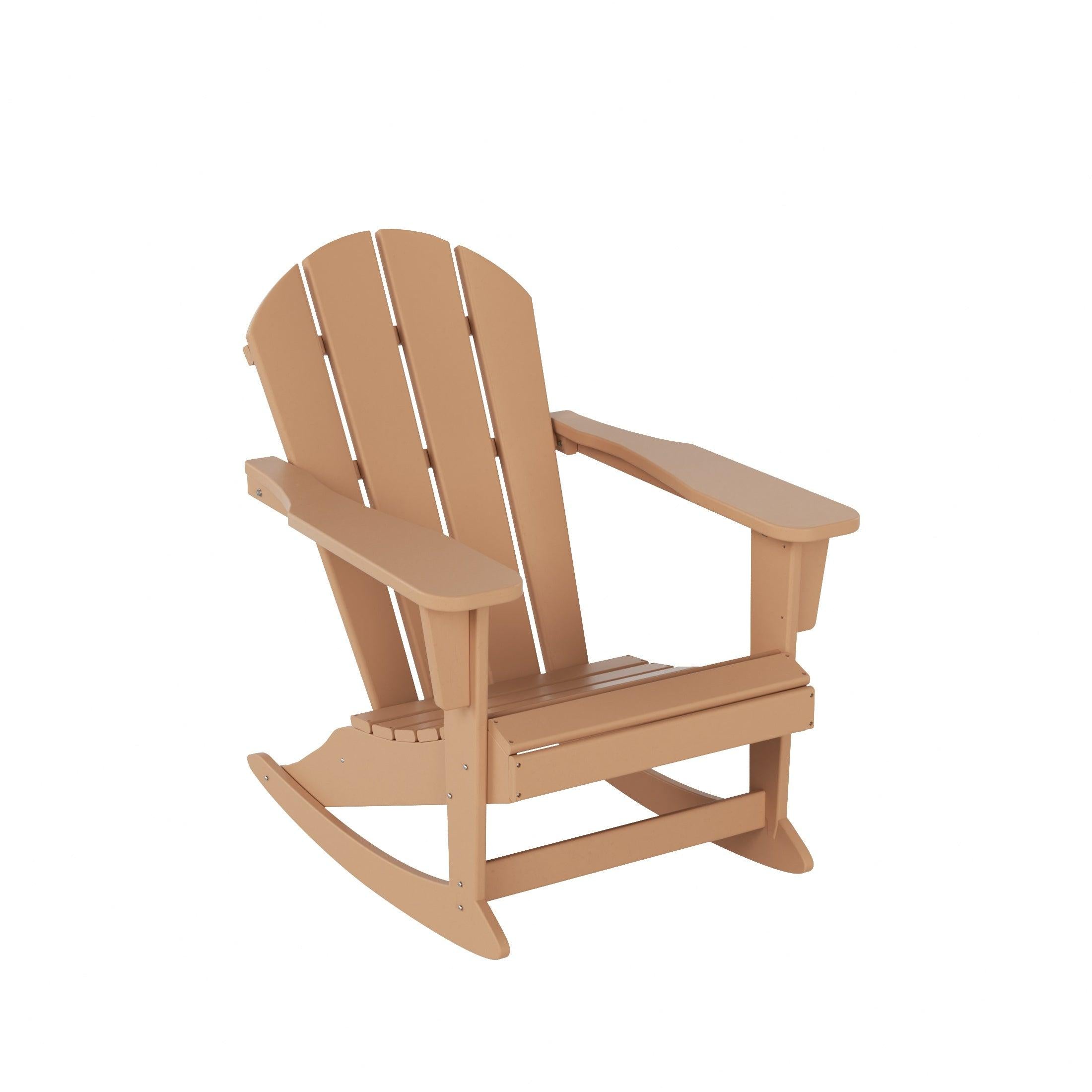 Paradise 3-Piece Set Patio Adirondack Outdoor Rocking Chairs with Side Table - Costaelm