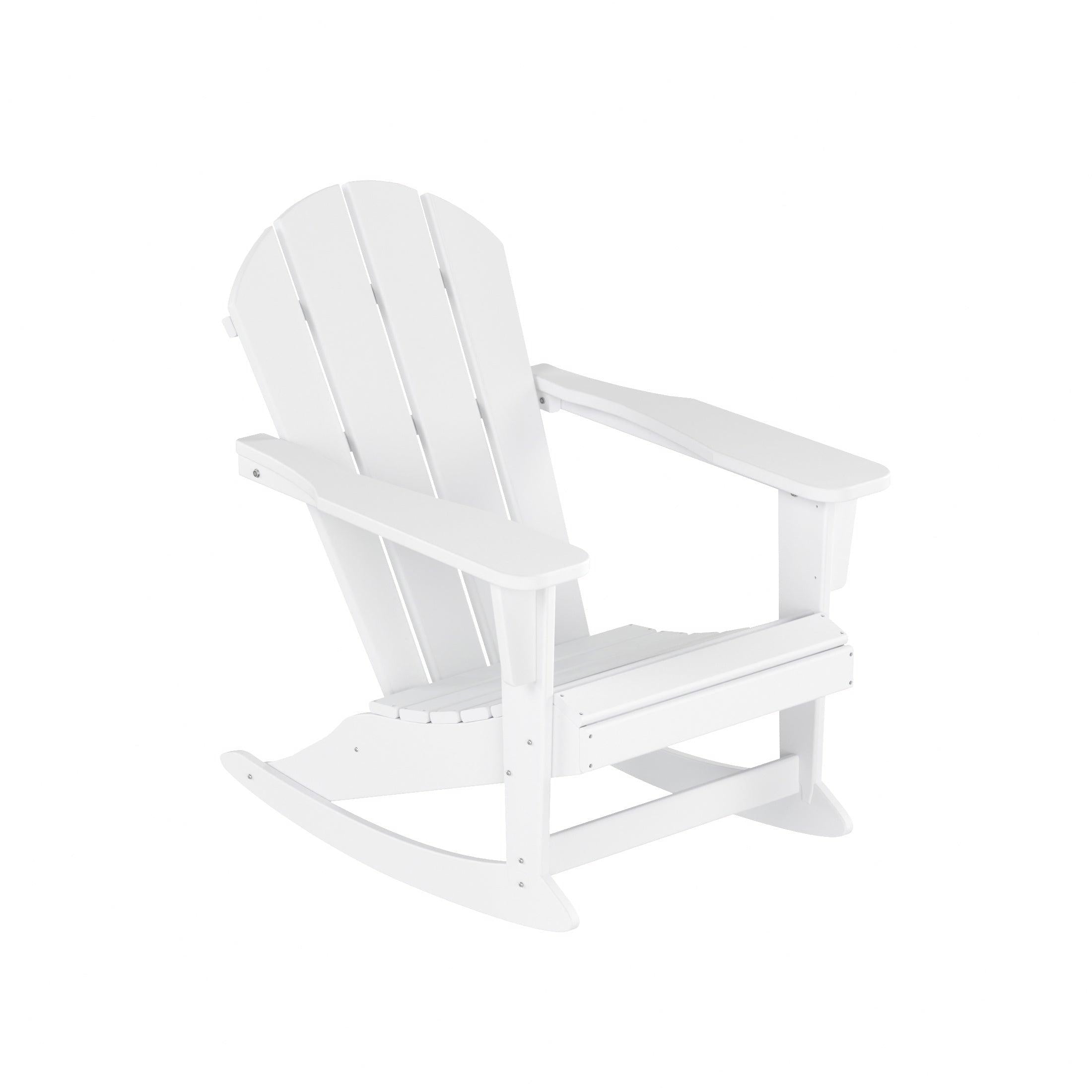 Paradise 3-Piece Set Patio Adirondack Outdoor Rocking Chairs with Side Table - Costaelm