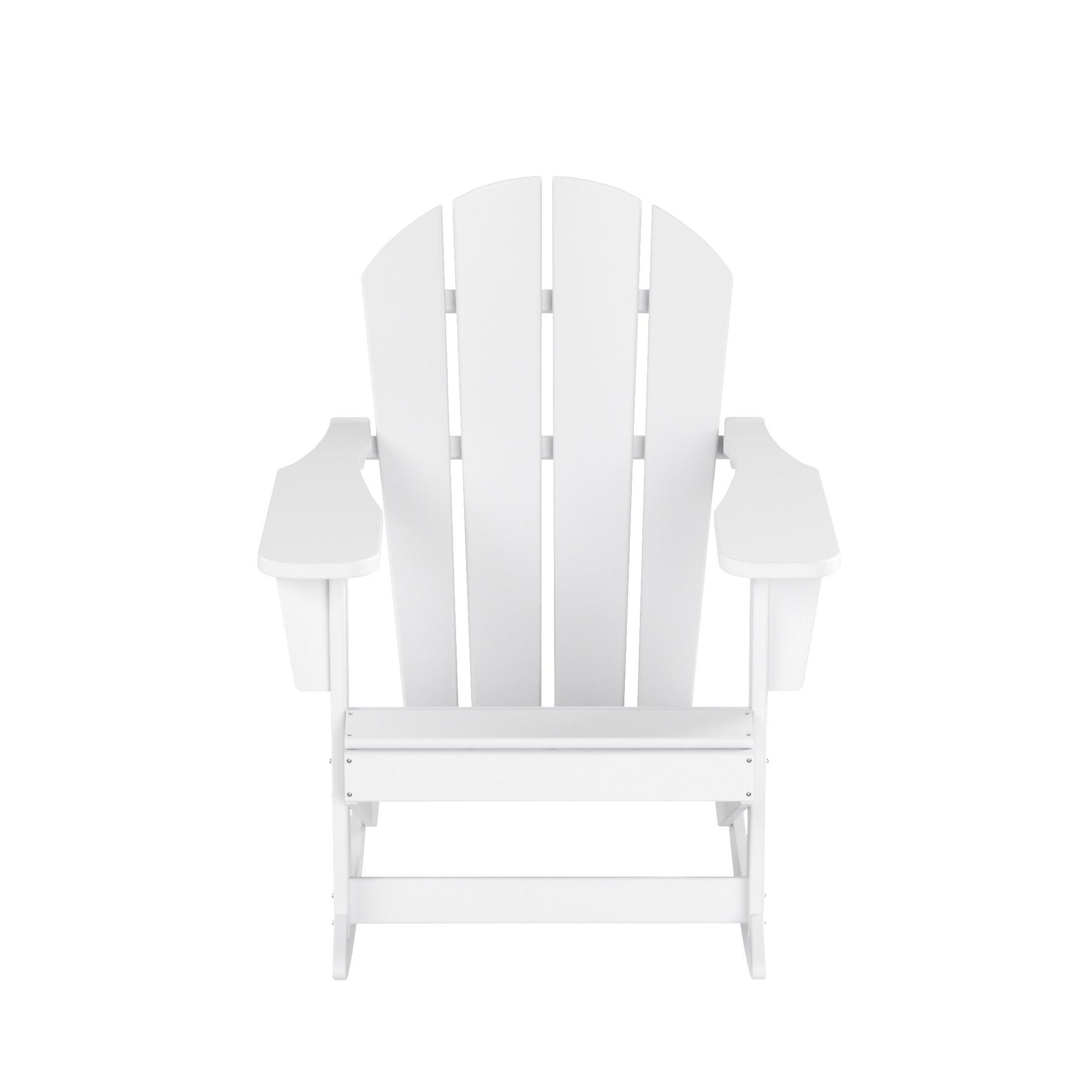 Paradise 3-Piece Set Patio Adirondack Outdoor Rocking Chairs with Side Table - Costaelm