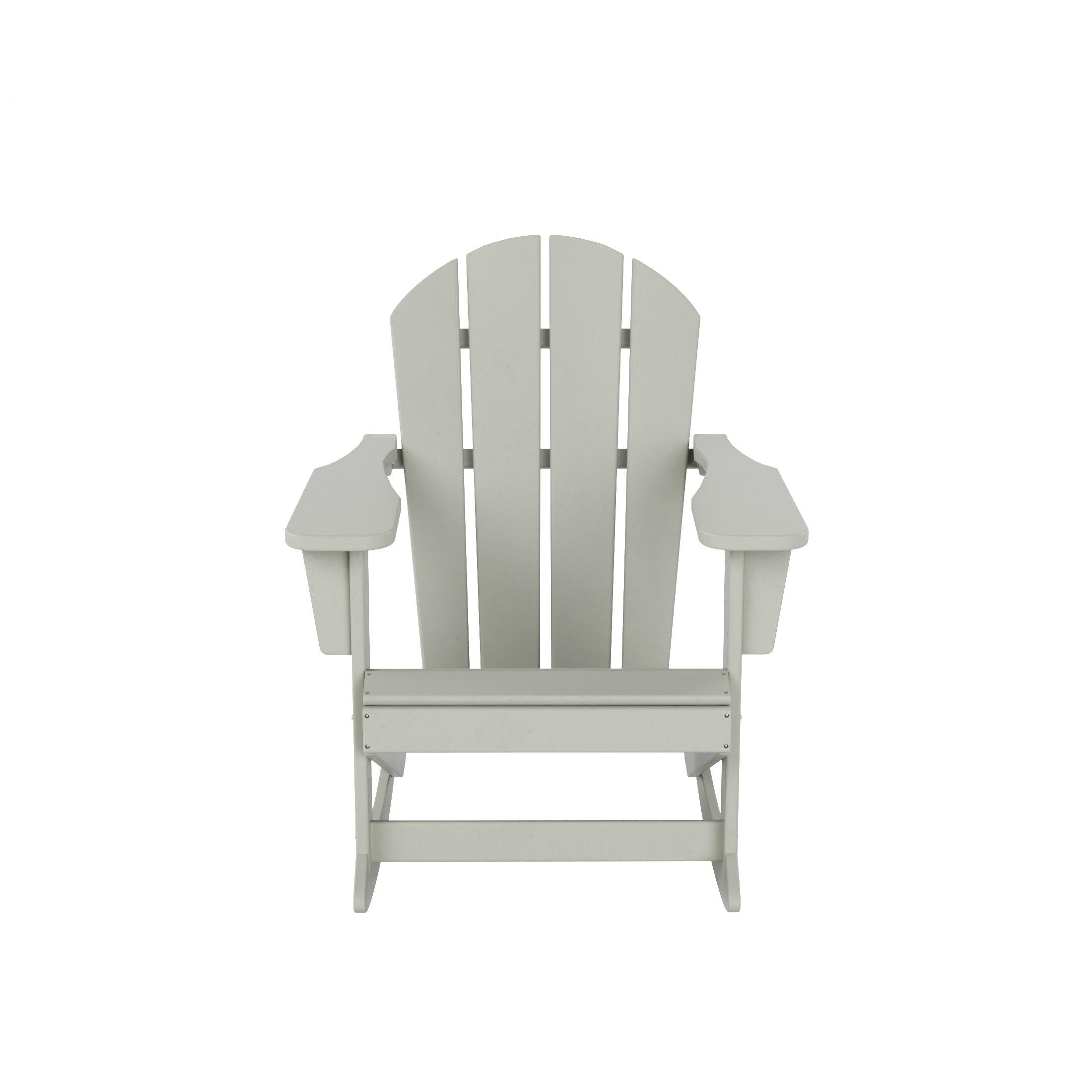 Paradise 3-Piece Set Patio Adirondack Outdoor Rocking Chairs with Side Table - Costaelm