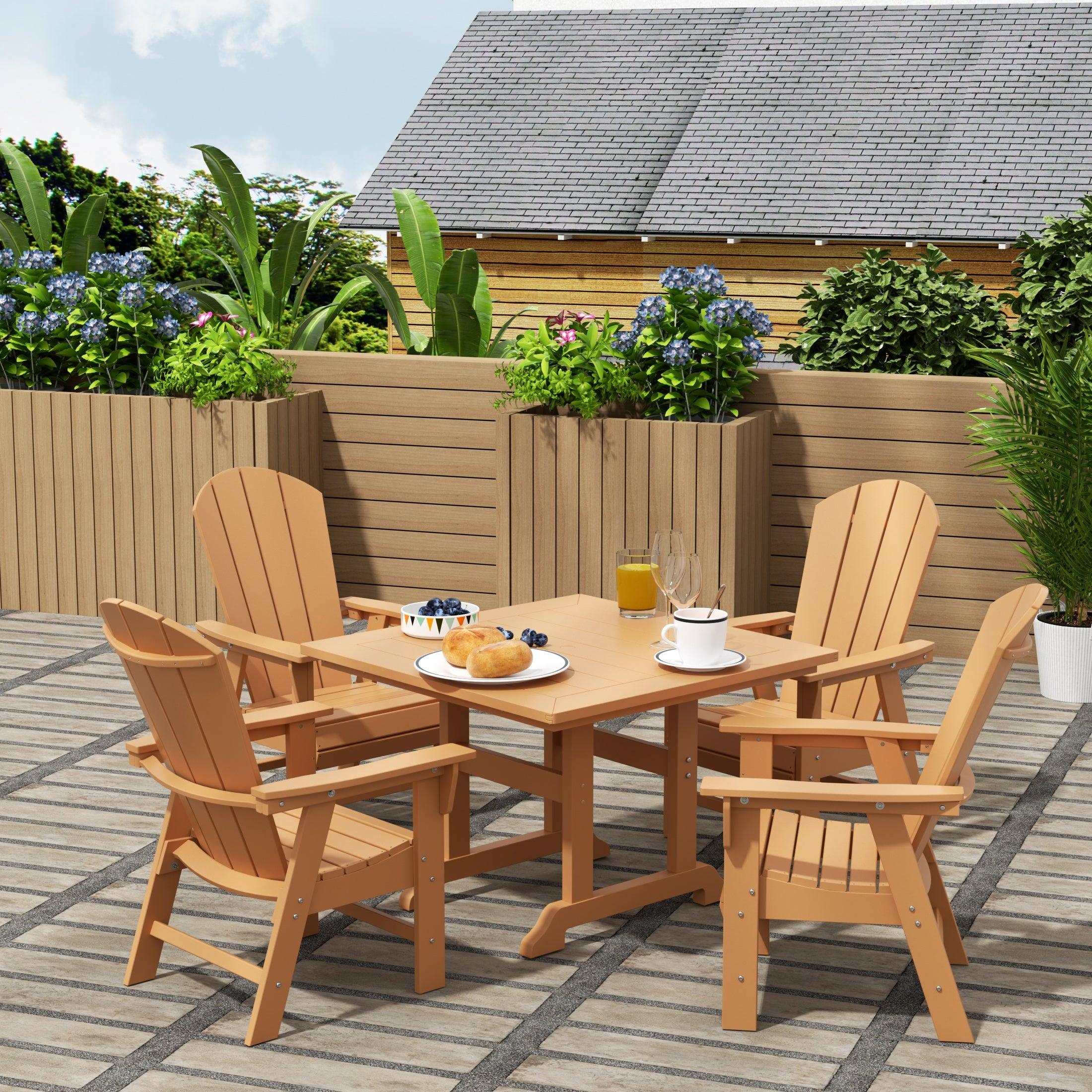 Paradise 5 Piece Square Dining Table and Chair Set - Costaelm