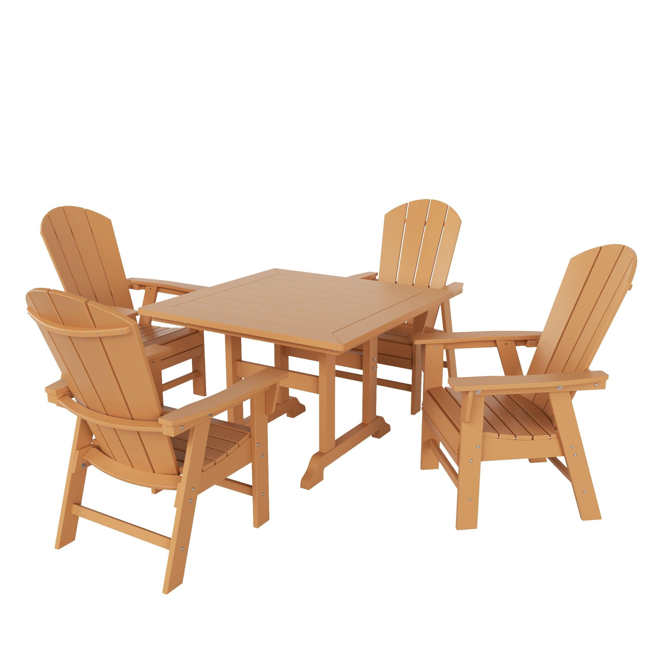 Paradise 5 Piece Square Dining Table and Chair Set - Costaelm