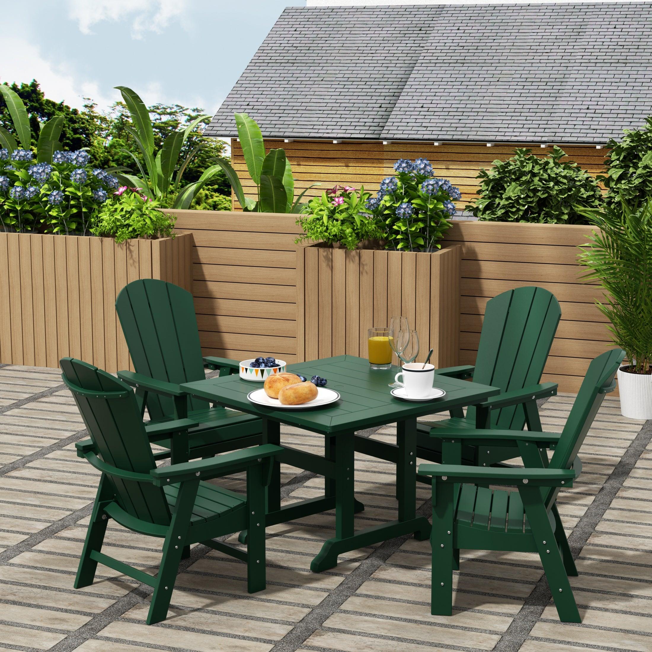 Paradise 5 Piece Square Dining Table and Chair Set - Costaelm